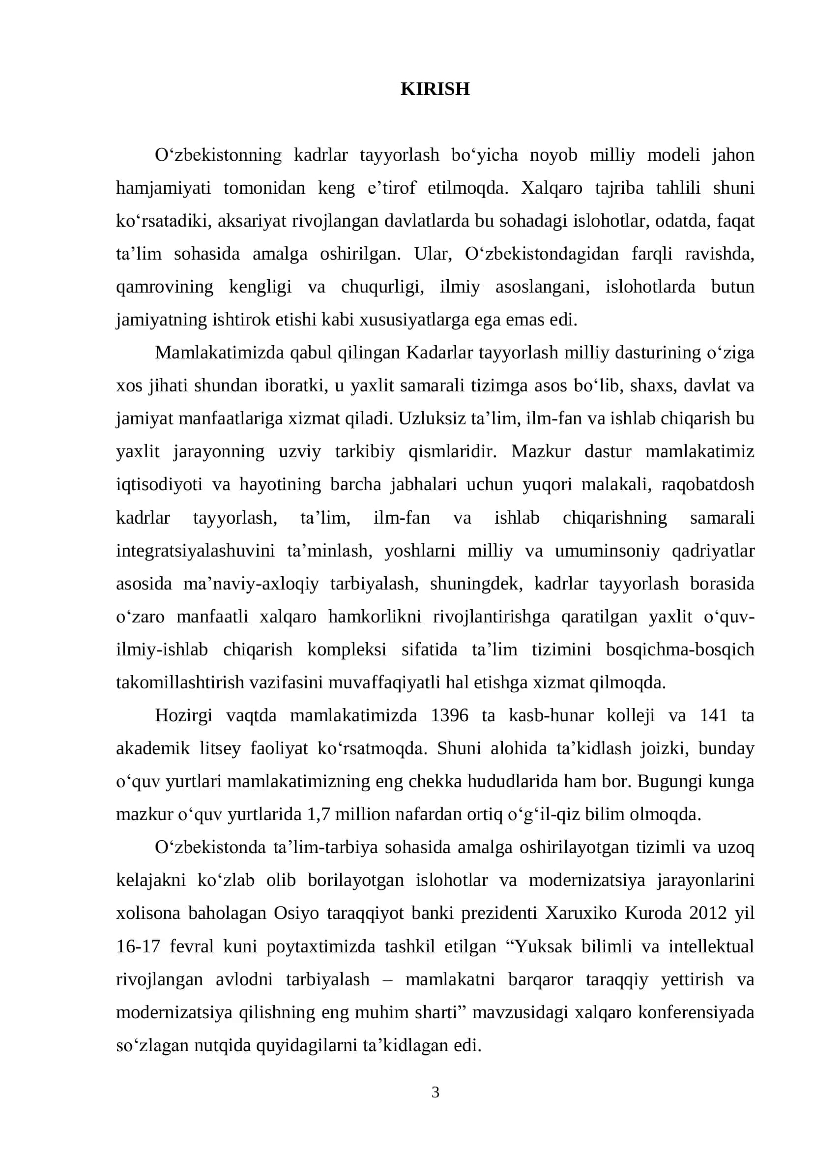 Tasviriy san‟at va muhandislik grafikasi bakalavriat ta‟lim yo„nalishi talabasi BITIRUV MALAKAVIY ISHI 3