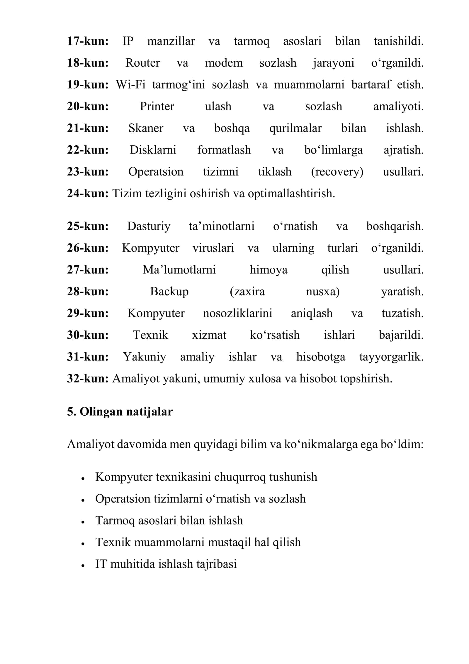 KOMPYUTER INJENERLIGI BO‘YICHA AMALIYOT HISOBI 3