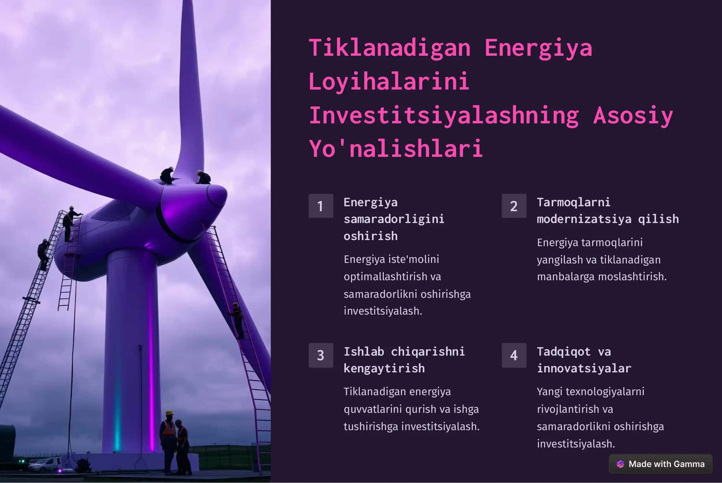 Tiklanadigan Energiya 3