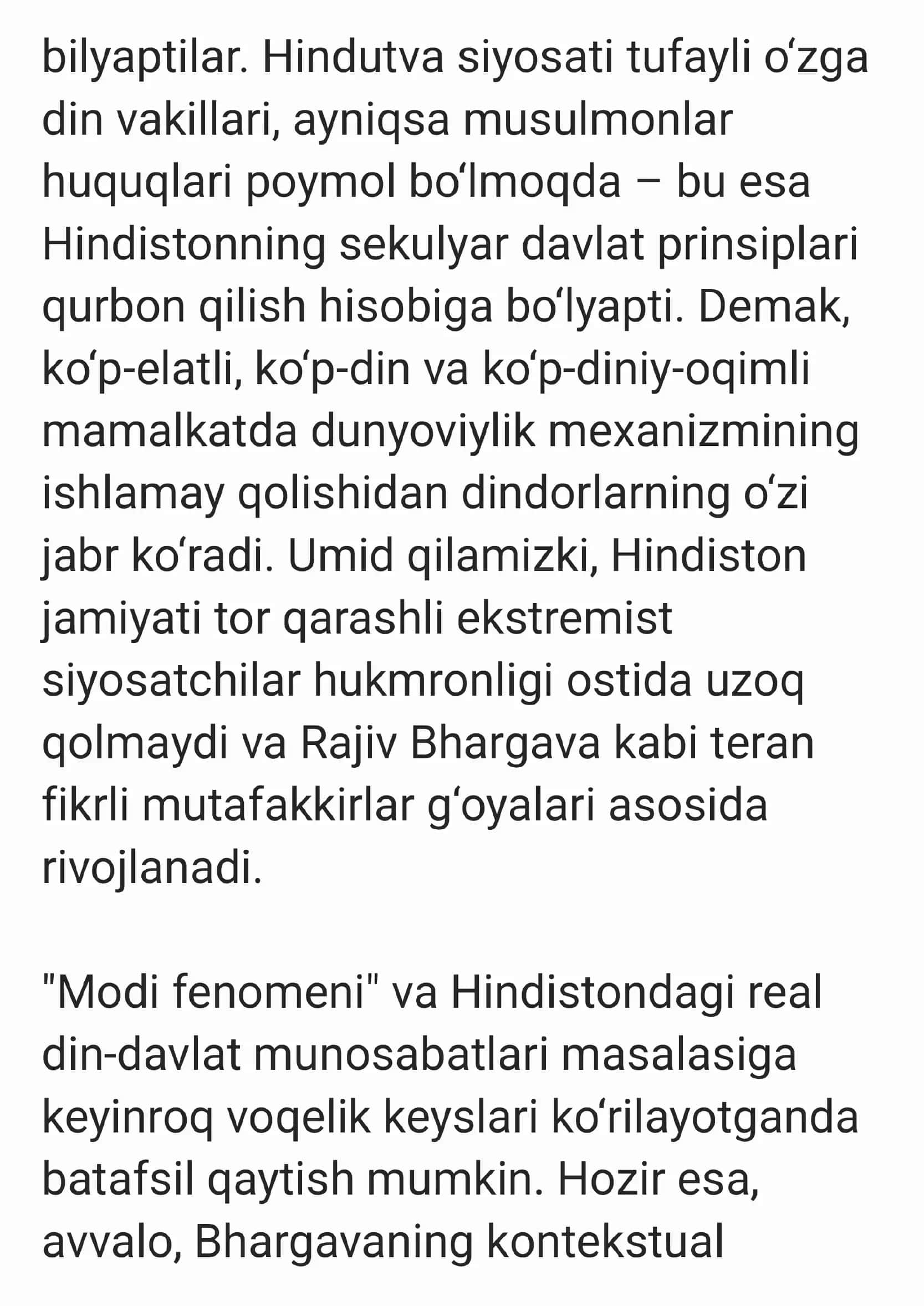 Dunyoviylik himoyasi dindorlarga qoldi 3