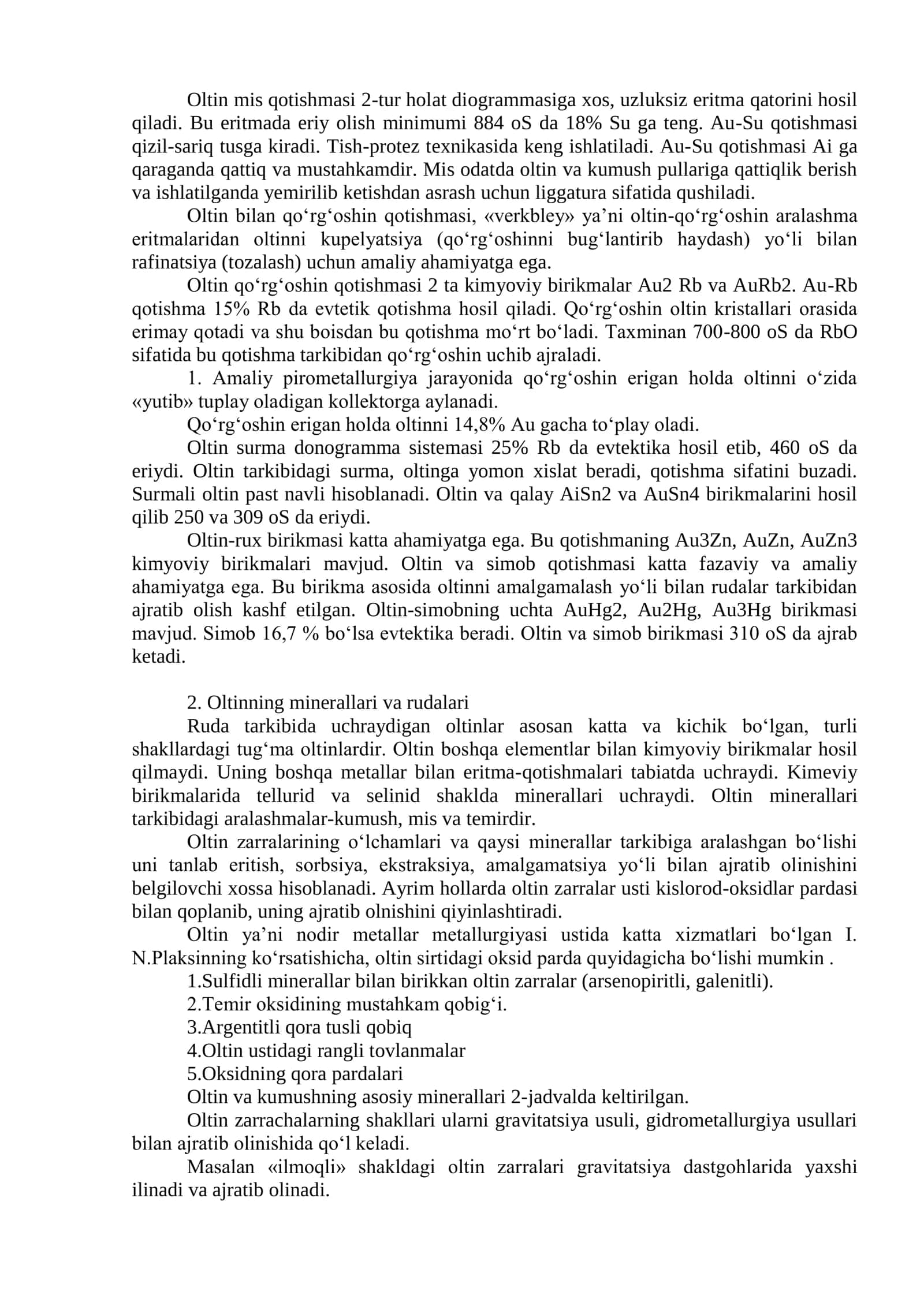 Oltin rudalarini flotatsiya va amalgamatsiya 3