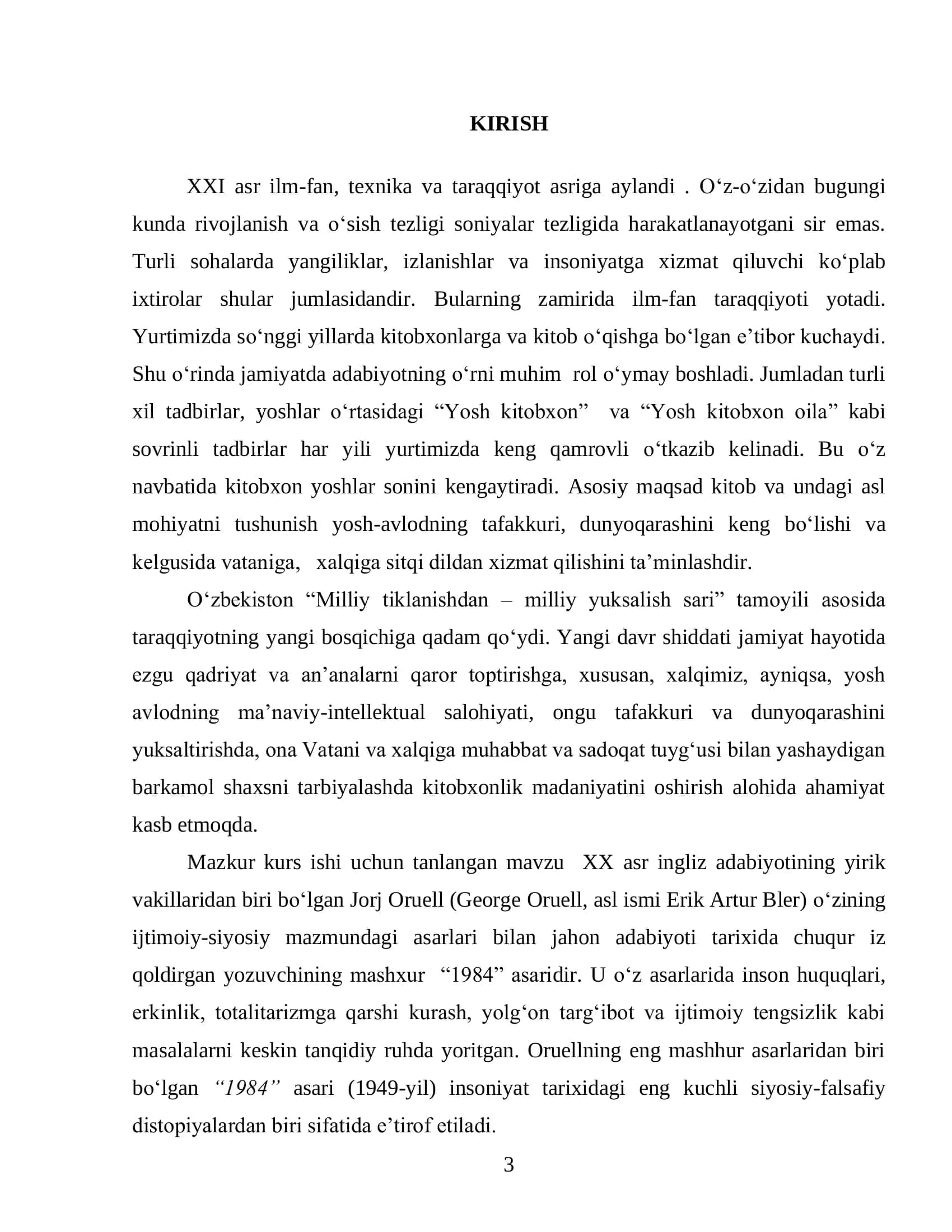 Jorj Oruellning “1894” asaridagi g‘oyalarning bugungi kun uchun ahamiyati 3