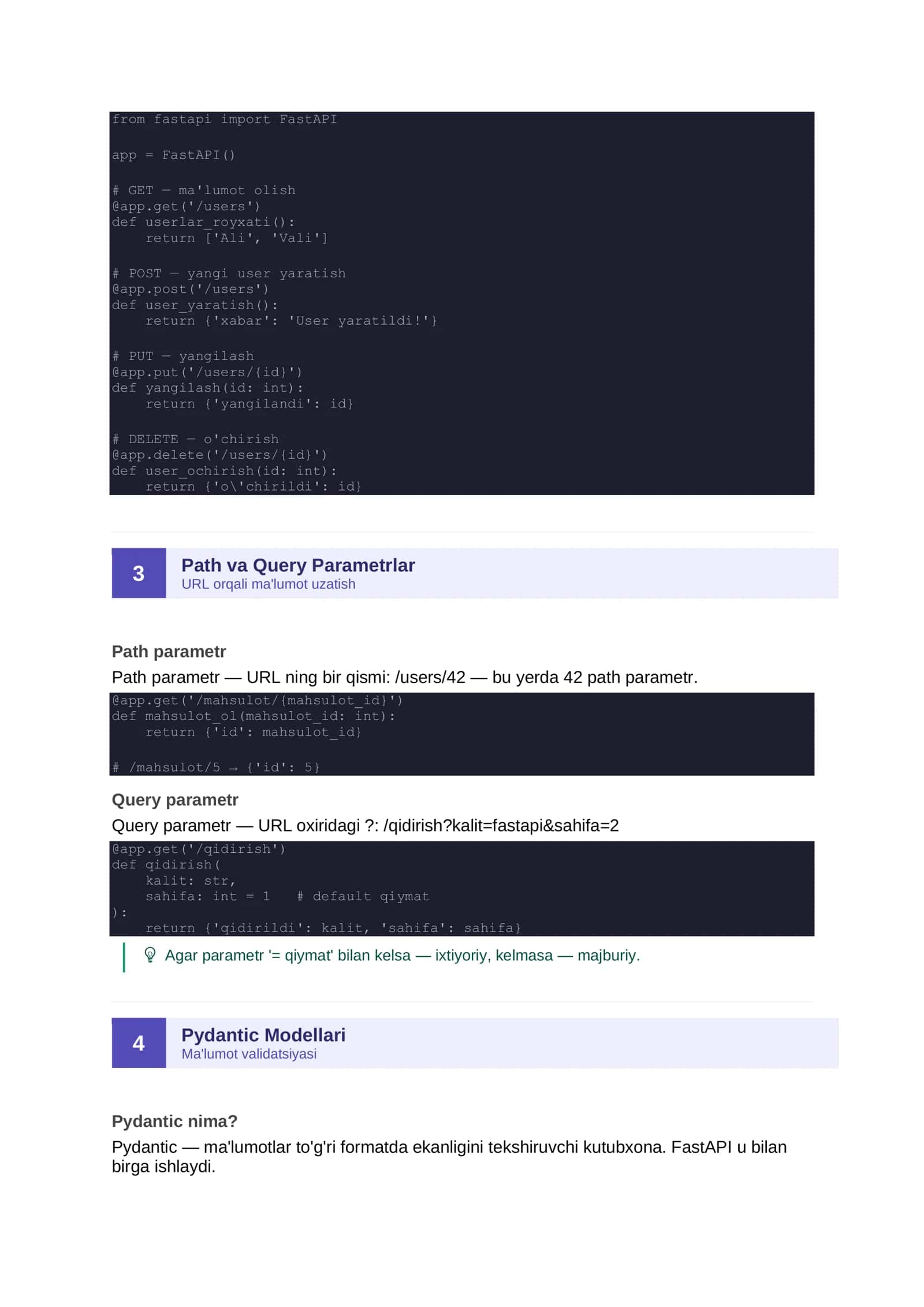 Pythonda FastAPI frameworkda o'quv qo'llanma 3