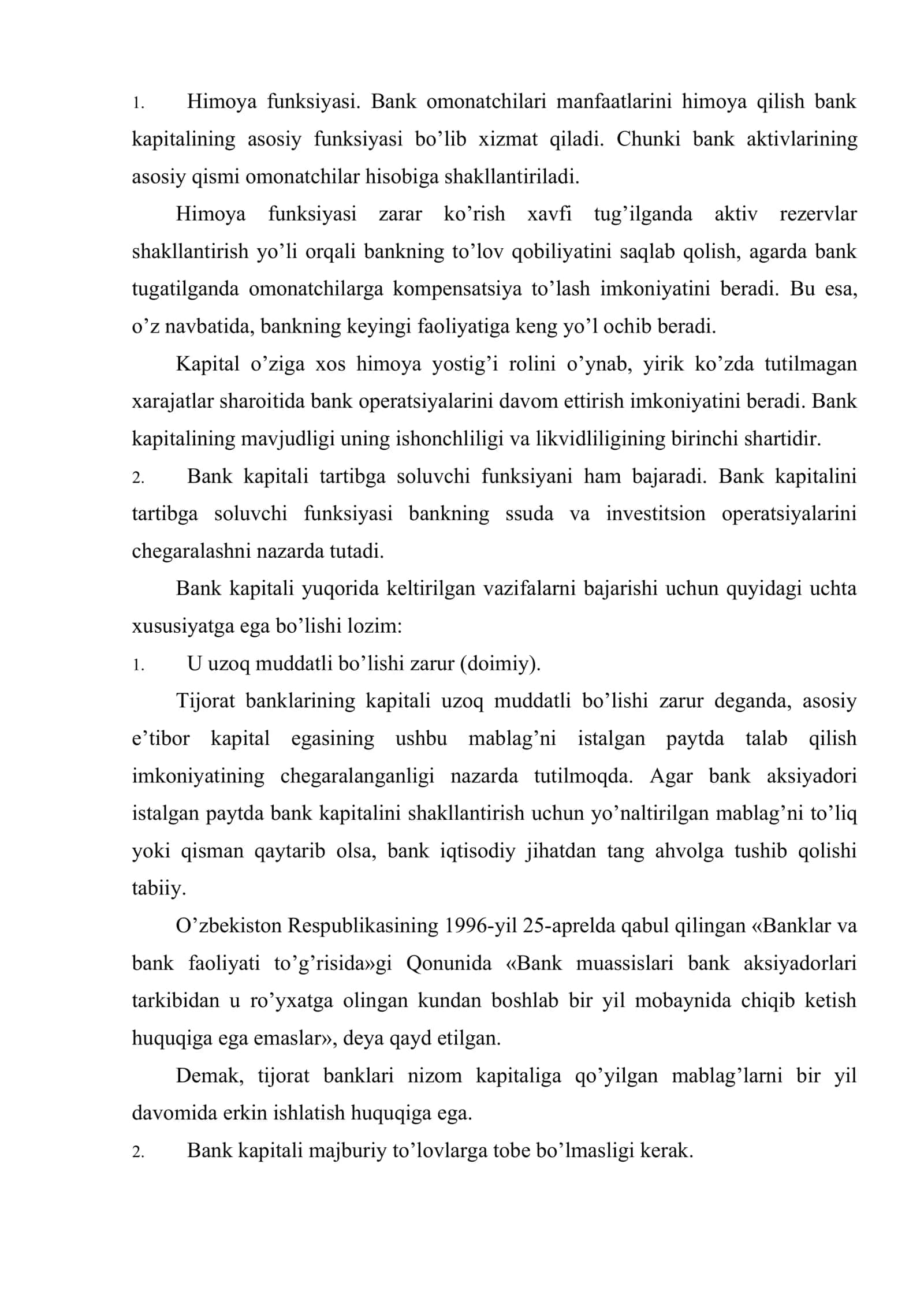 Bank kapititalining (mablag’lari) tahlili 3