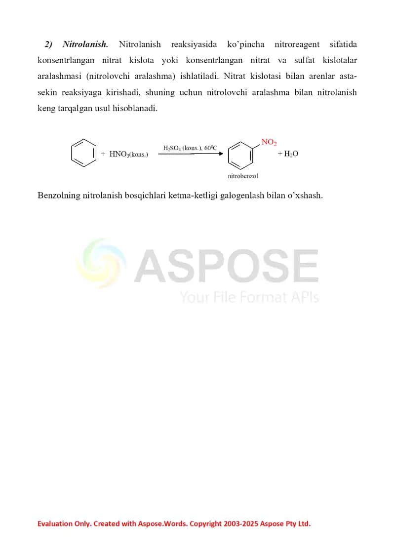3. Aromatik uglevodorodlar asosida olinadigan dori preparatlari. Referat 7 bet. 3