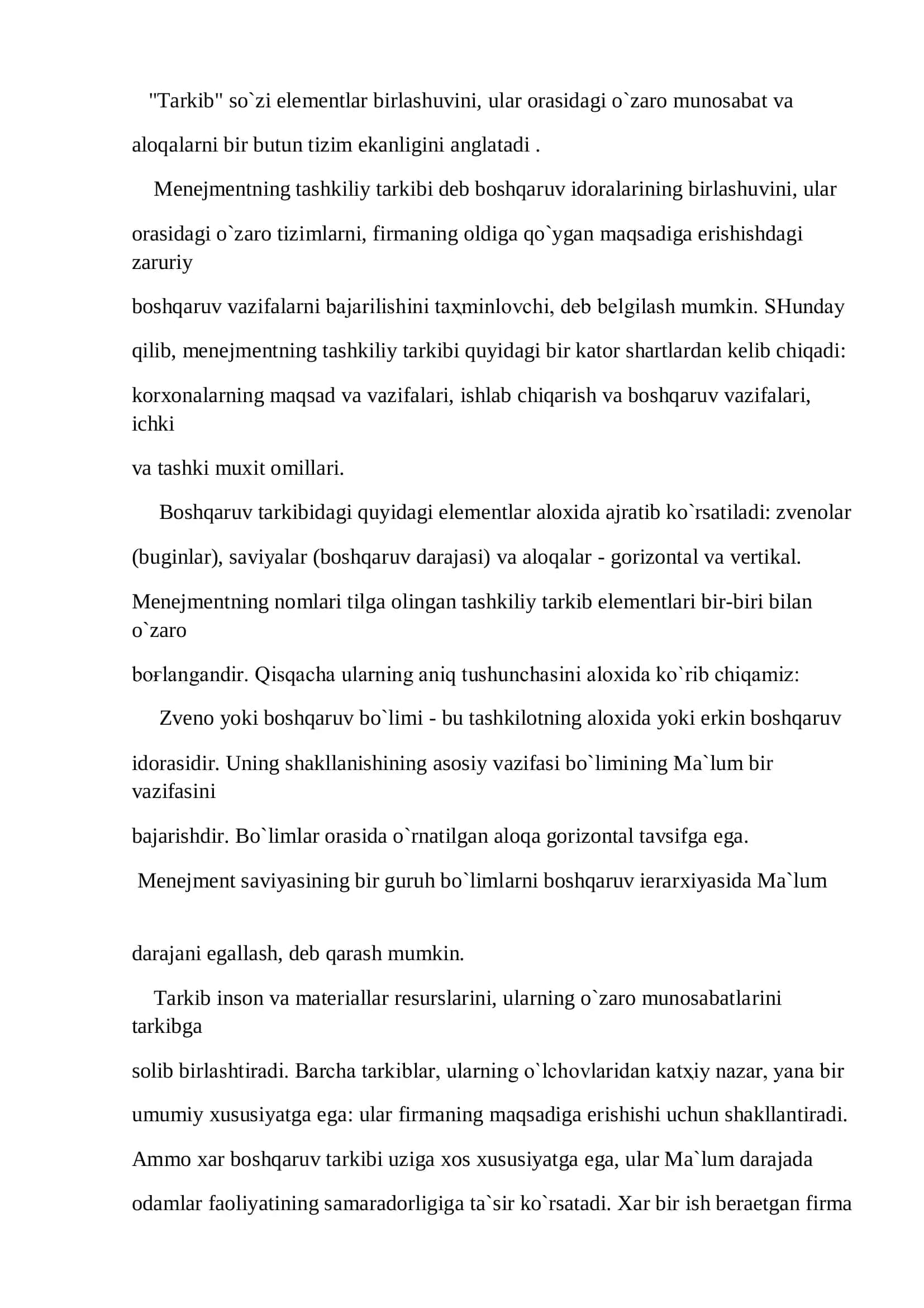 Boshqarishning tashkiliy strukturasi, usullari 3