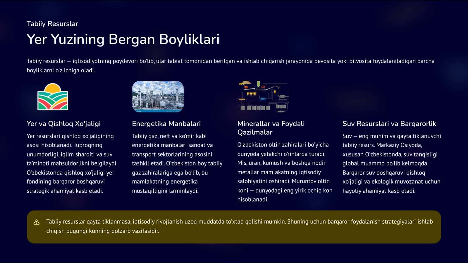 Iqtisodiy Resurslar: Cheksiz 3