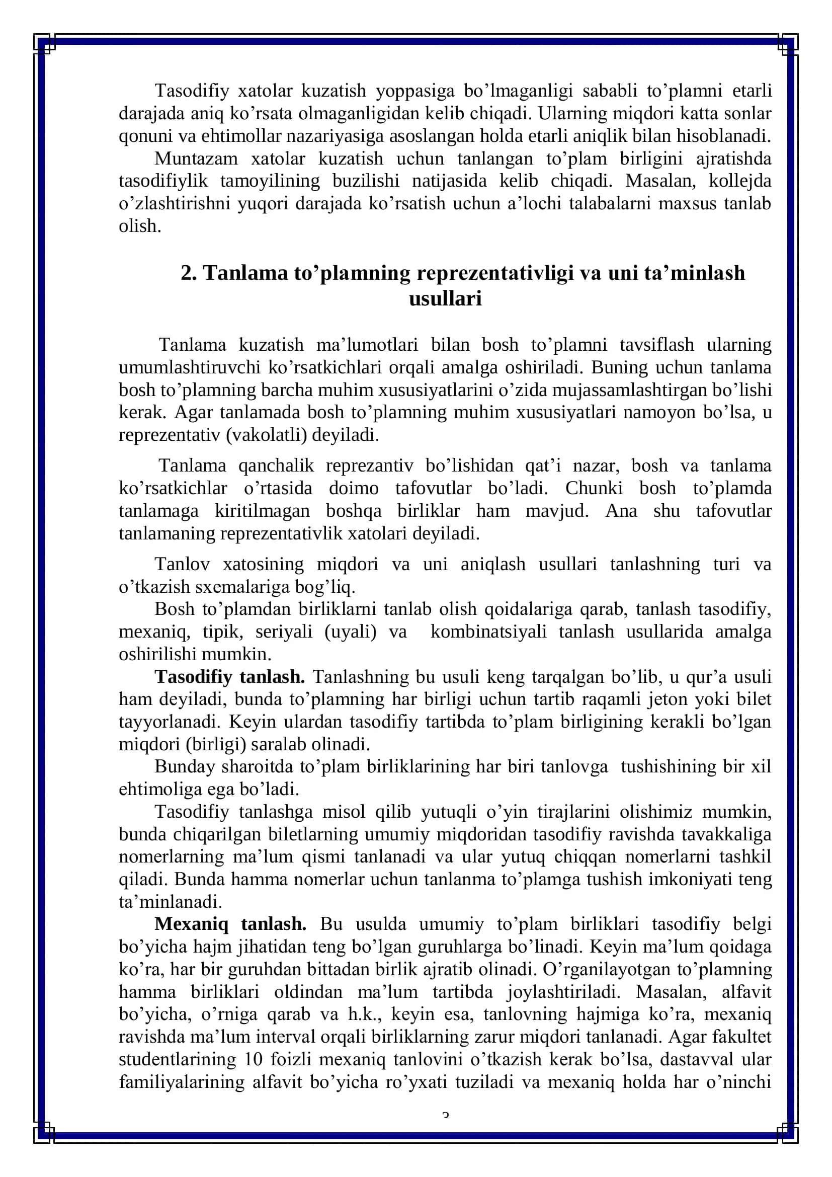 Tanlama kuzatish 3