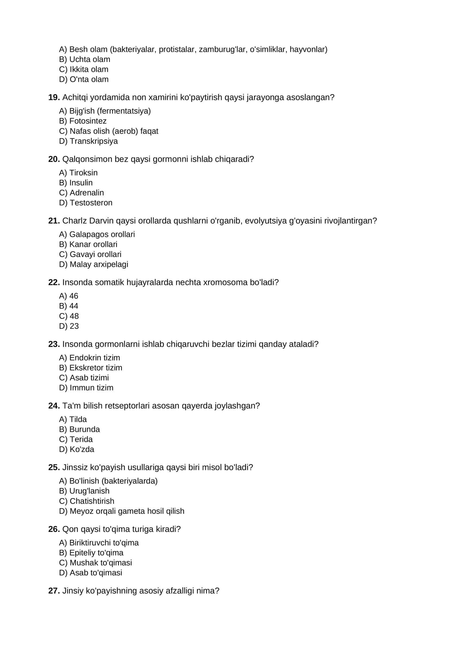 2026 DTM uchun qiyinlashtirilgan test to'plami 3