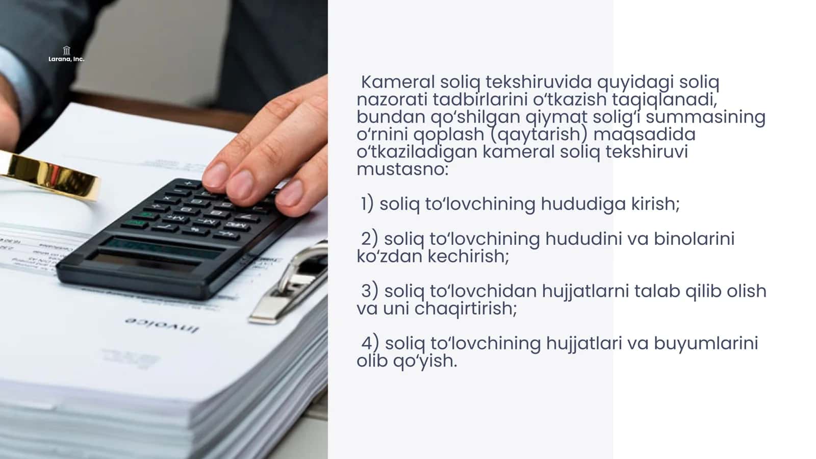 kameral soliq tekshiruvi 3