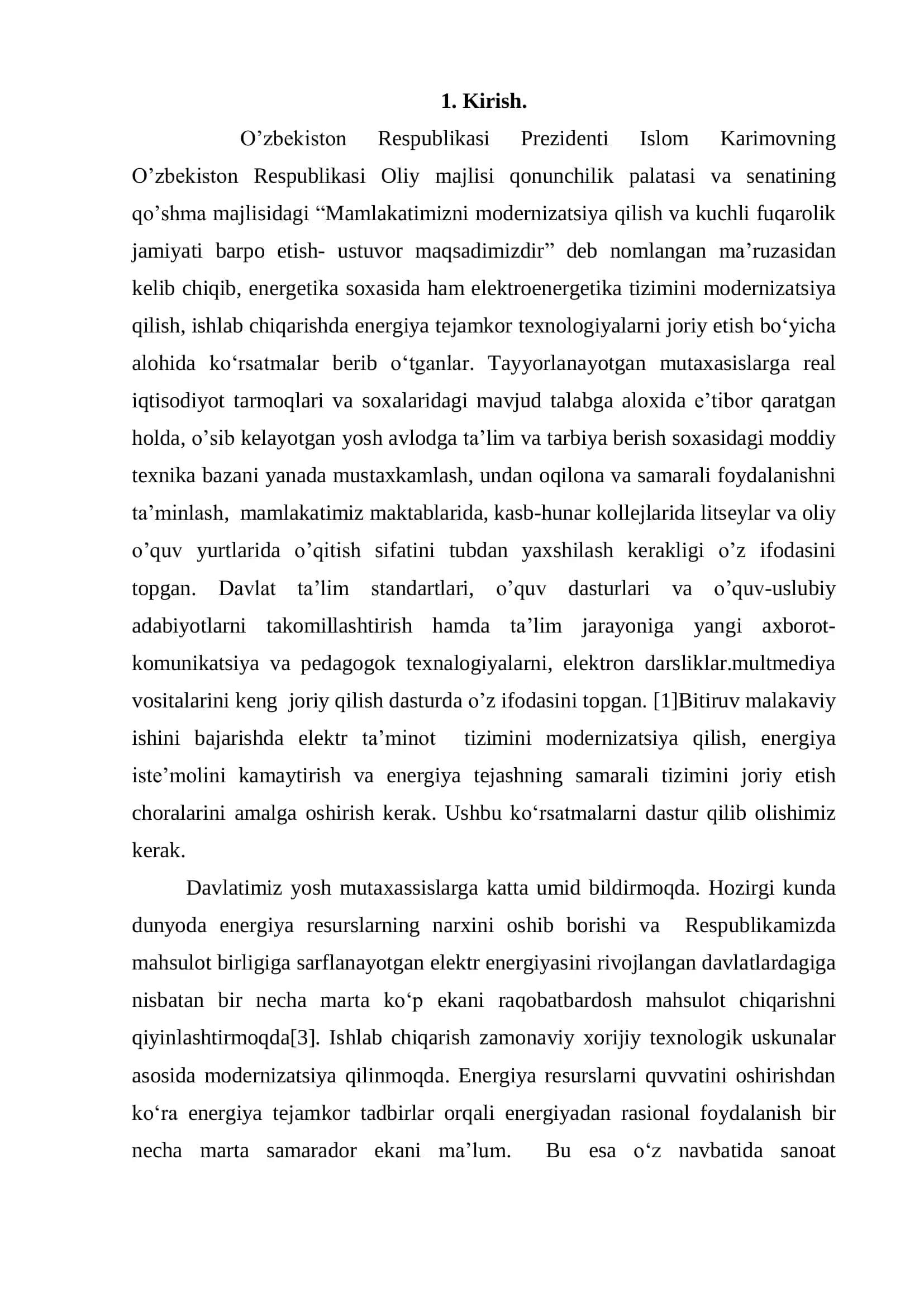 Modernizatsiyalash mavzusida BITIRUV MALAKAVIY IShI 3