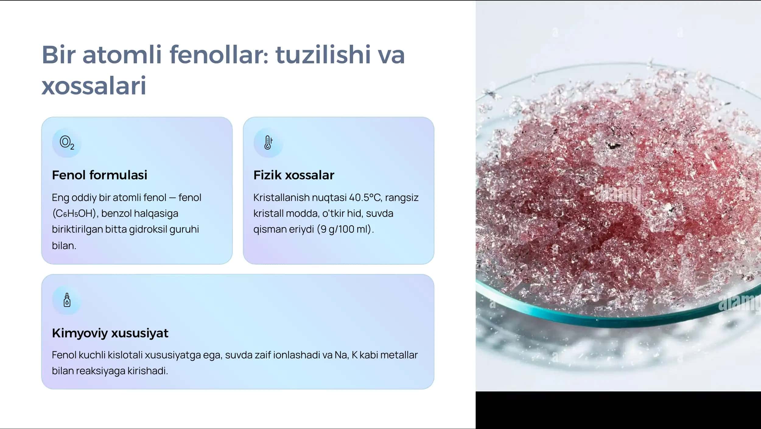 Fenollar klassifikasiyasi, tarkibi. Bir atomli fenollar, ularning olinish usullari. Oddiy efirlar. Aldegidlar. Ketonlar. 3