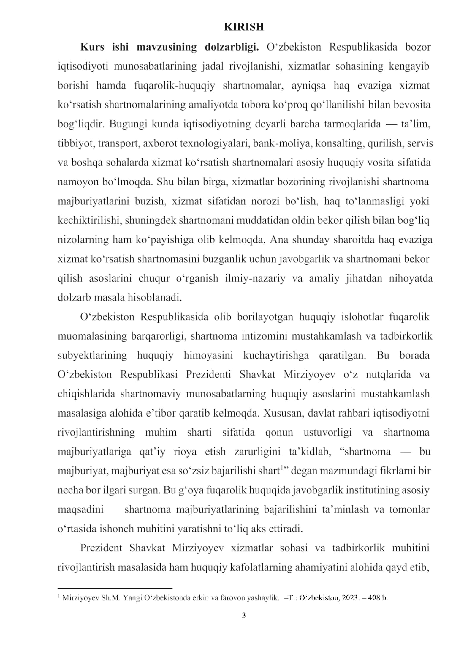 HAQ EVAZIGA XIZMAT KO‘RSATISH SHARTNOMASI SHARTLARINI BUZGANLIK UCHUN FUQAROLIK-HUQUQIY JAVOBGARLIK ASOSLARI 3