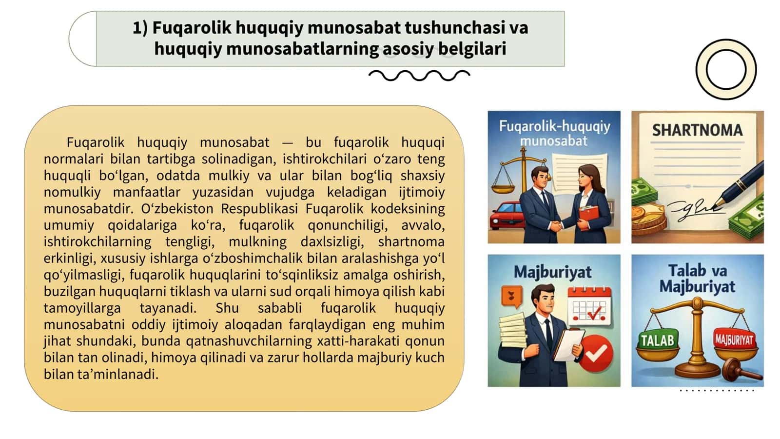 Fuqarolik huquqiy munosabat tushunchasi va mohiyati 3