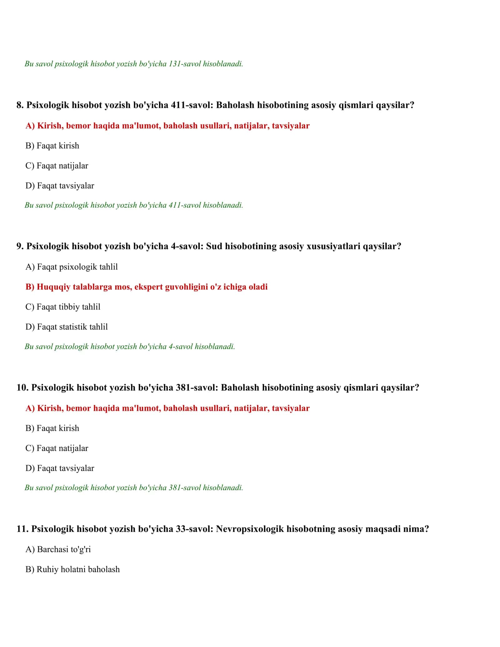 PSIXOLOGIK TESTLAR TO'PLAMI (39/50) 3