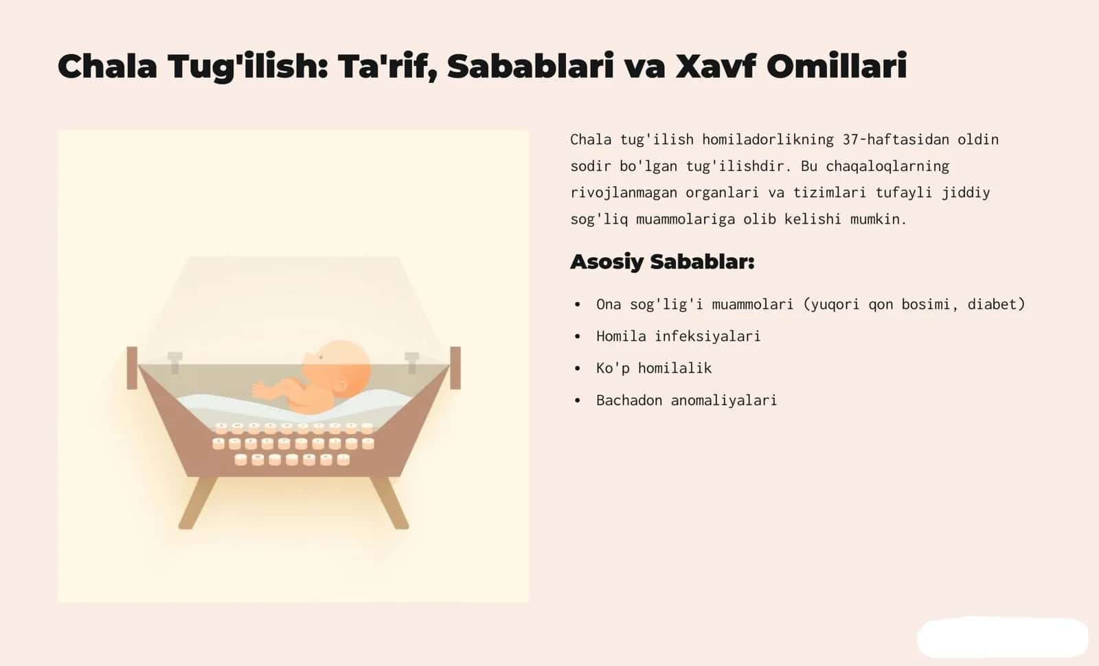 Chala Tug'ilganlardagi Buzilishlar 3