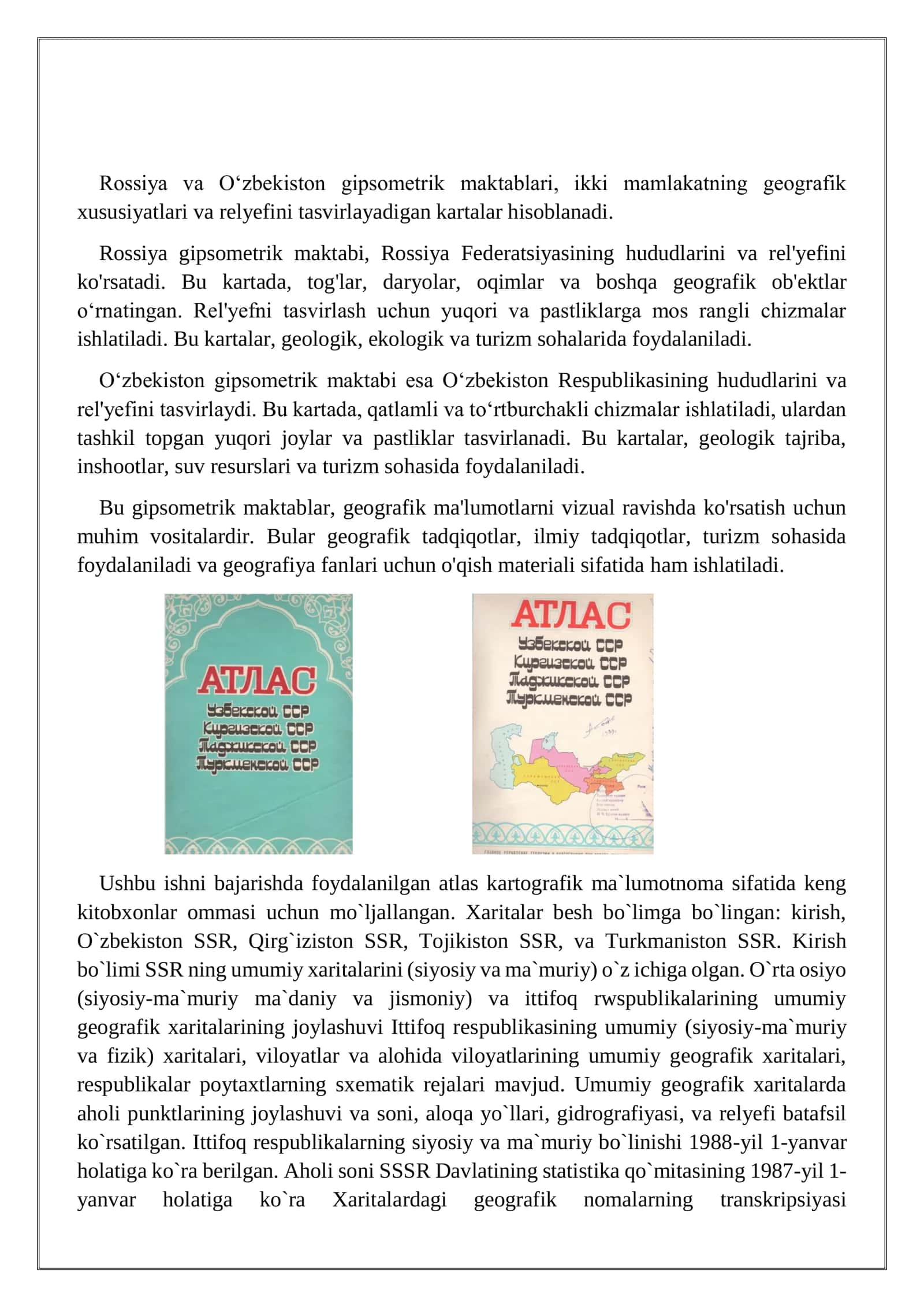 Relyefni tasvirlashning gipsometrik usulini o`rganish 3