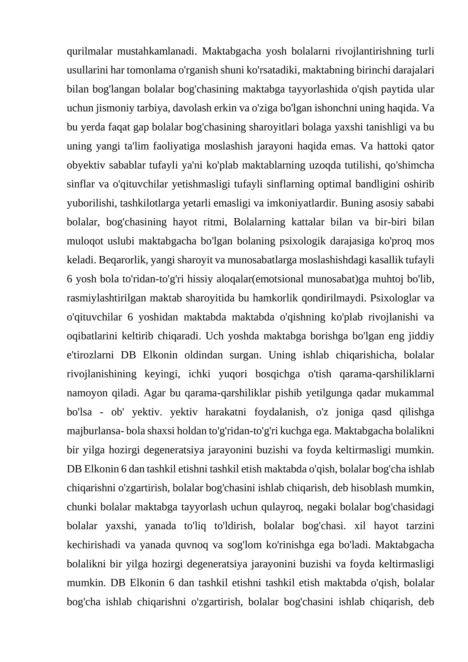 Maktabgacha yoshdagi bolalarning rivojlanishi va ta'lim tarbiyasining óziga xosligi 3