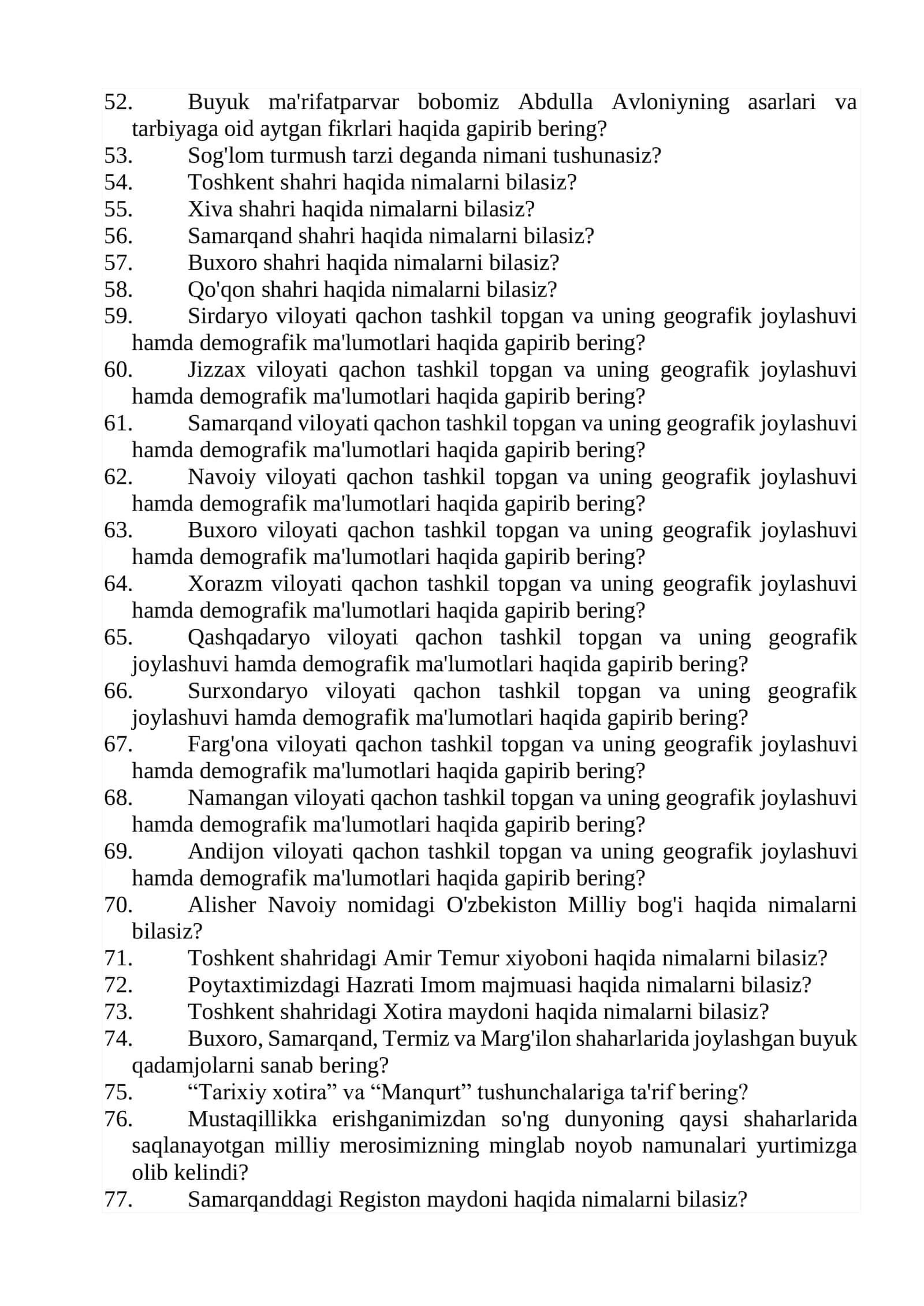 Ichki ishlarga kiruvchilar uchun test savollari 2026 3