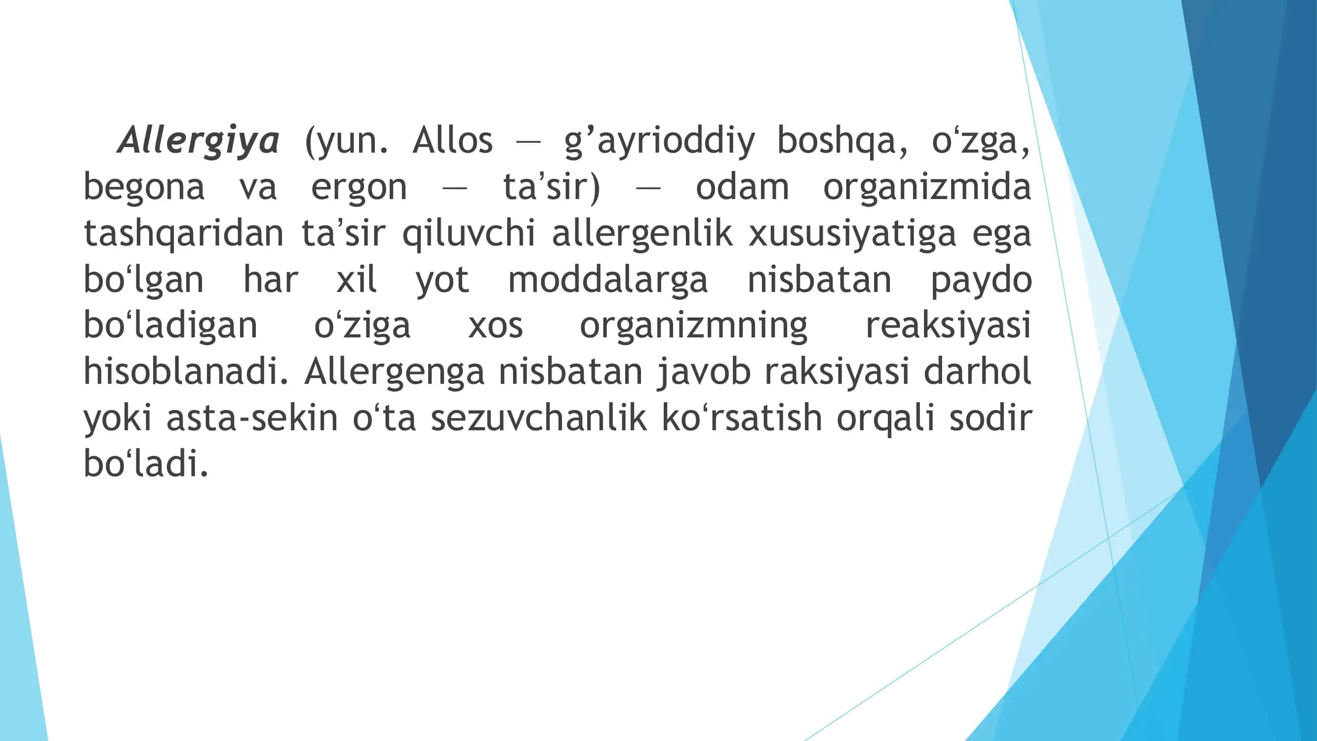 Allergiyaga qarshi vositalar va ta’sir mexanizmi 3