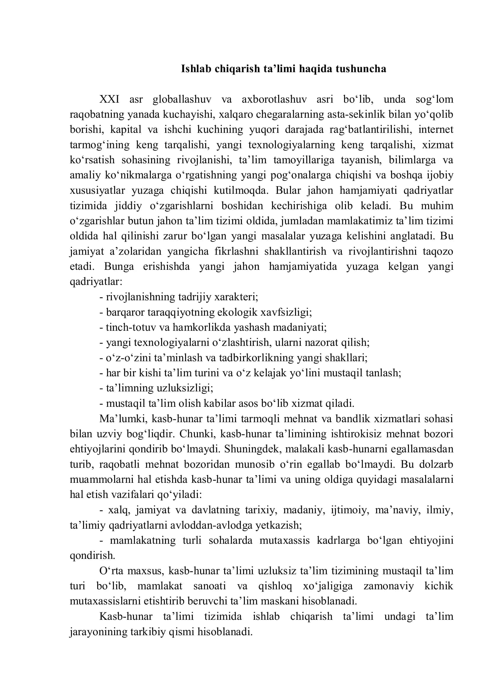Ishlab chiqarish ta’limi va uning o‘ziga xos xususiyatlari 3
