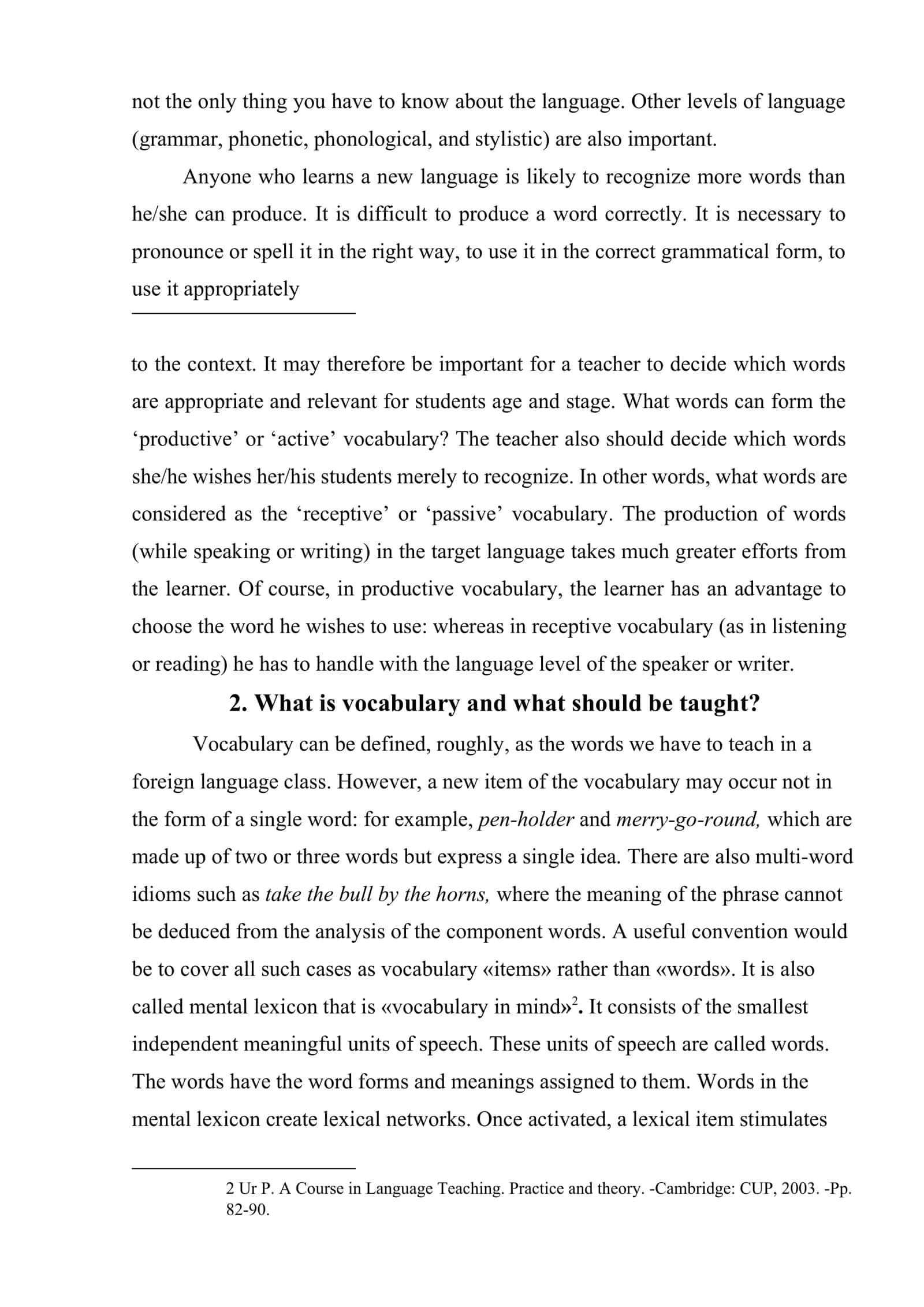 Lecture on Teaching English Vocabulary 3