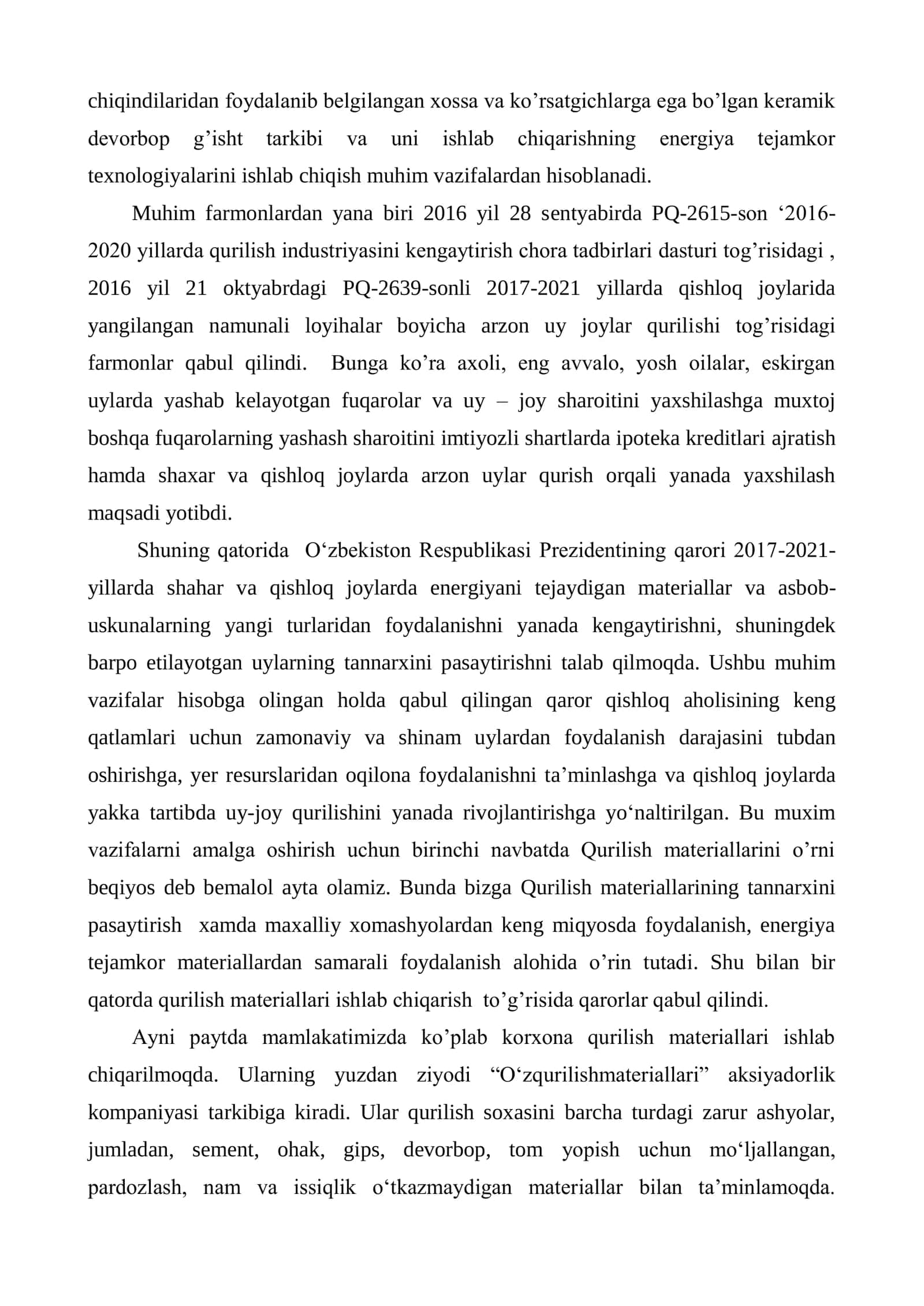 Plastik usulda keramik g’isht ishlab chiqarish korxonasini loyih 3