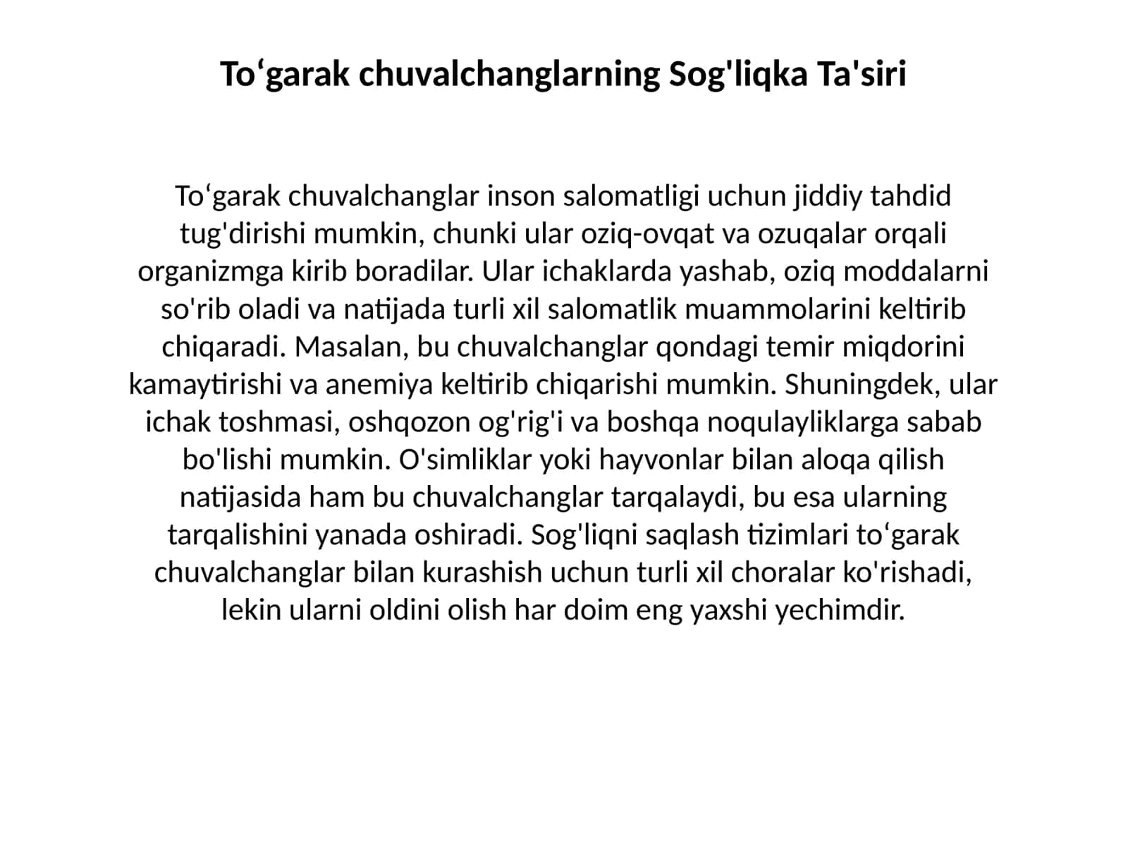 Toʻgarak chuvalchanglar: Ta'rifi va Turlari 3