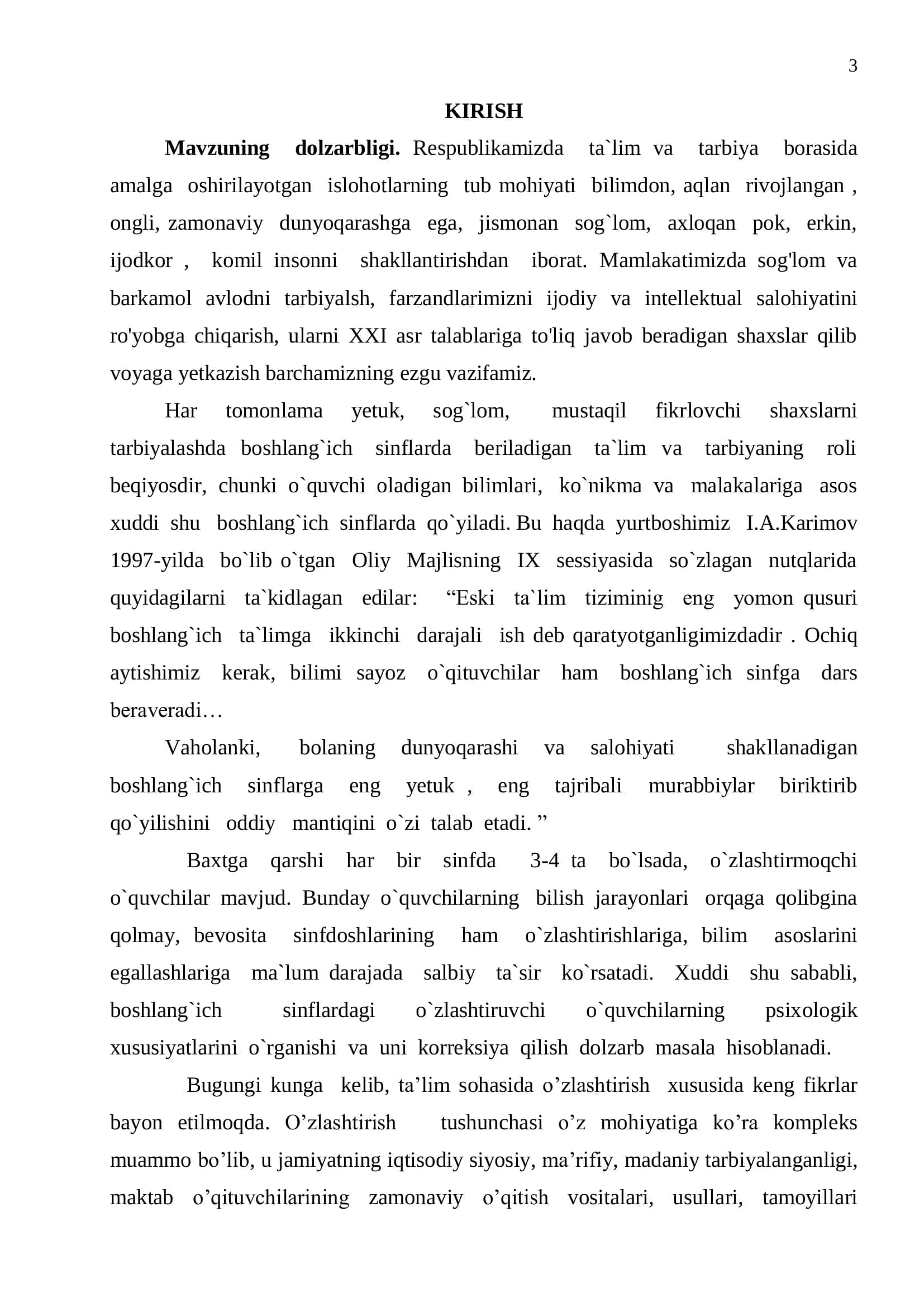 Boshlang’ich sinflarda o’zlashtirmovchilikni yuzaga keltiruvchi omillar 3