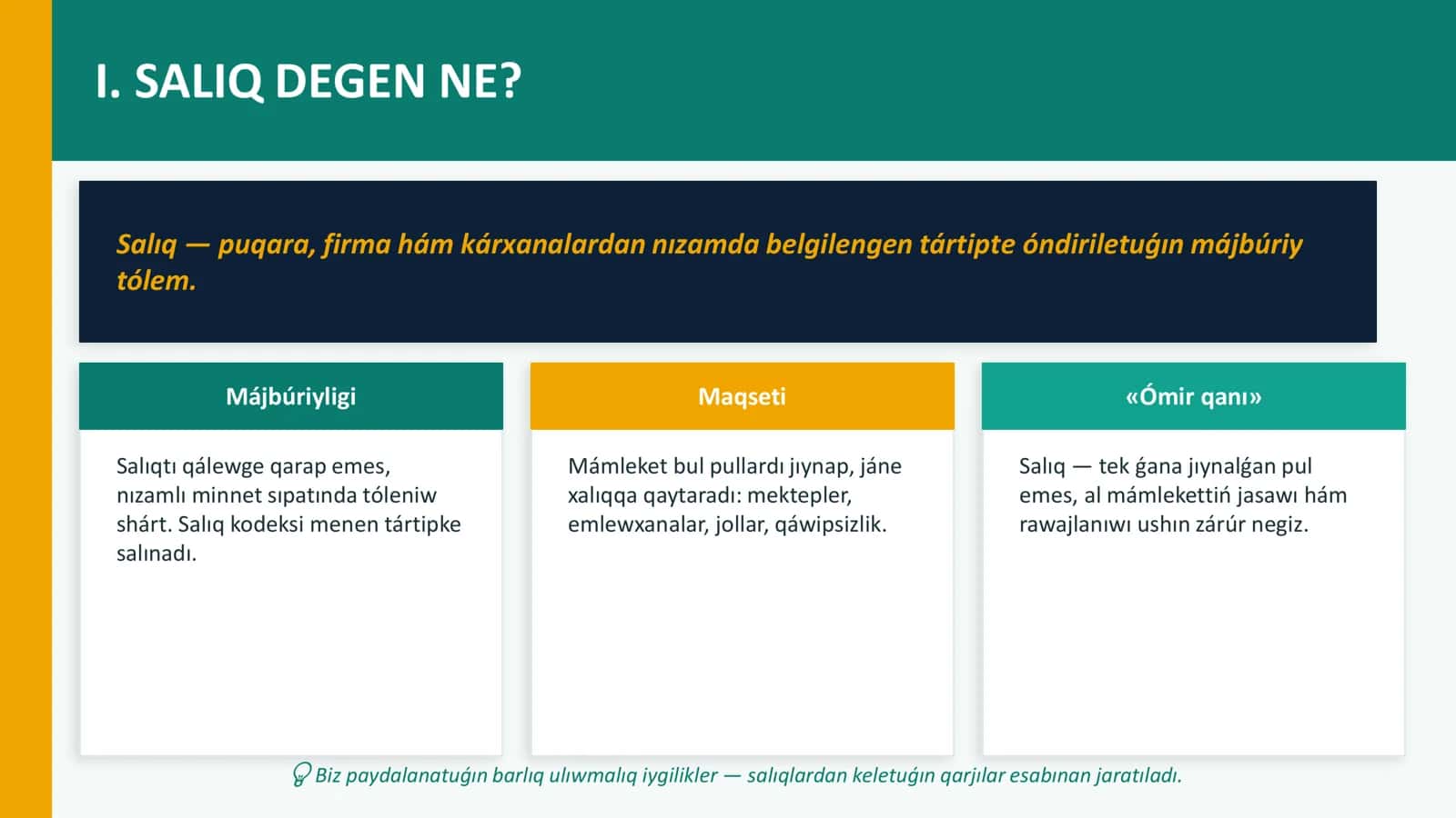 SALIQLAR hám onıń túrleri 3