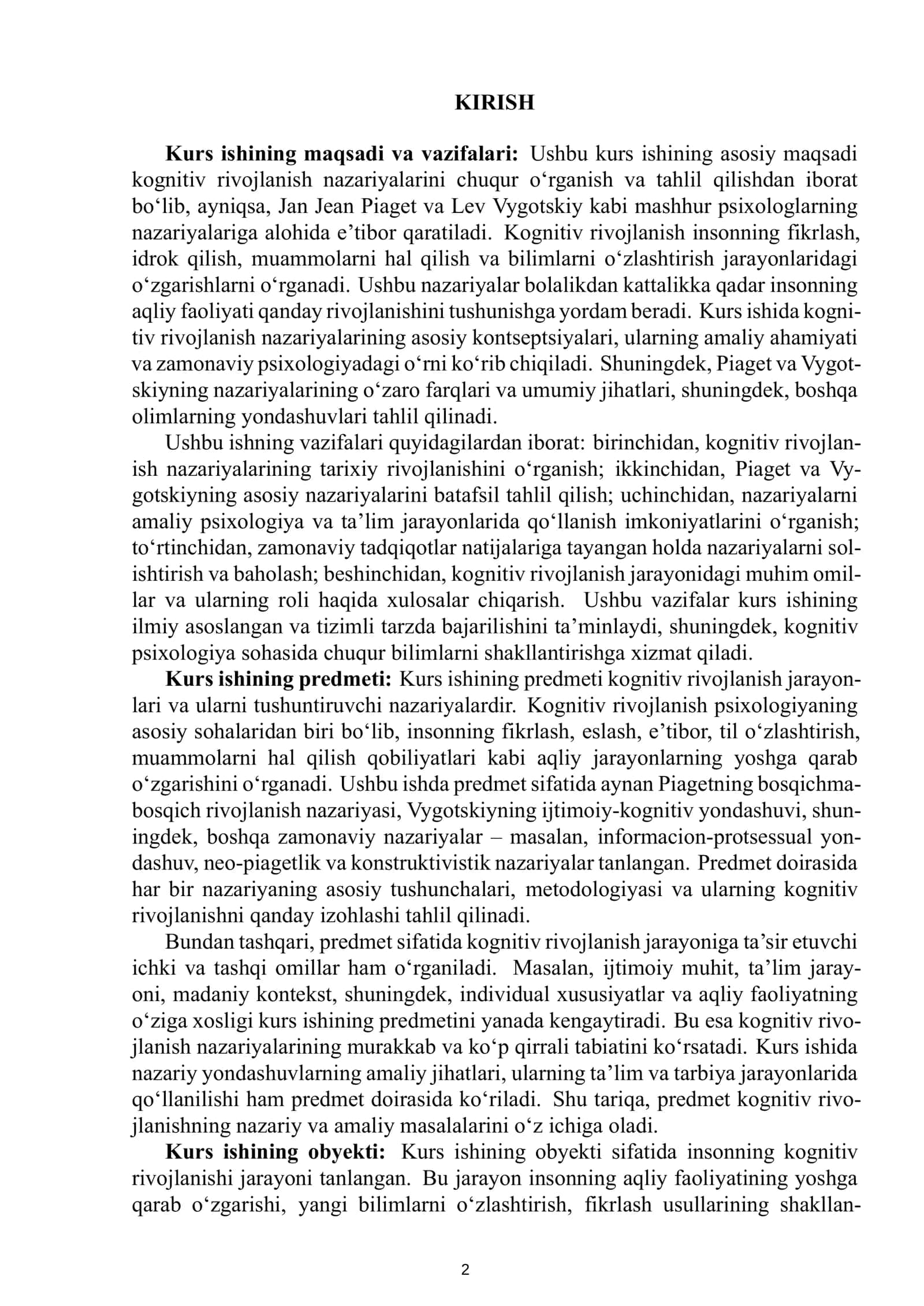 UMUMIY PSIXOLOGIYA FANIDAN TAYYORLAGAN KURS ISHI 3