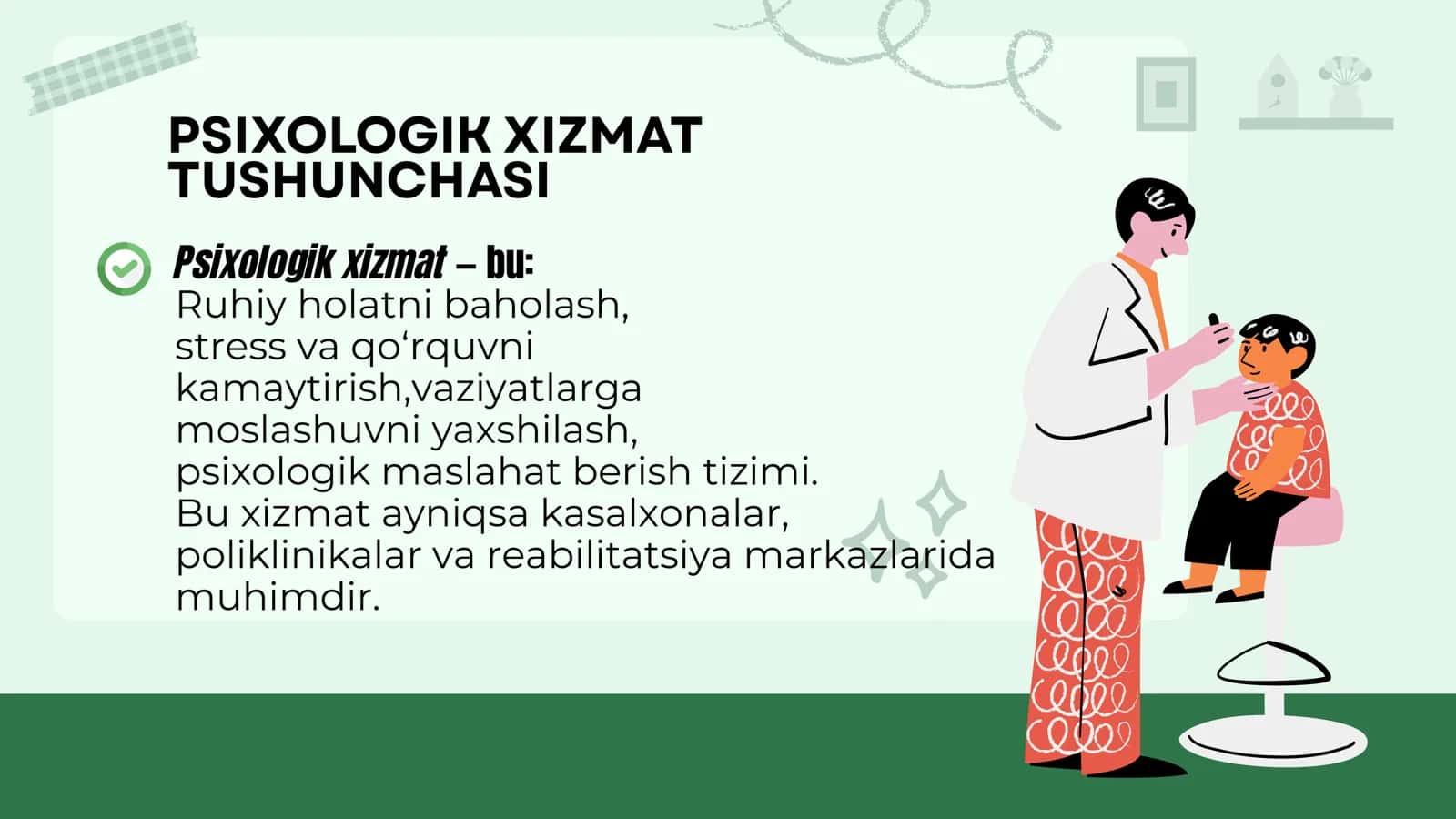 SOG’LIQNI SAQLASH TIZIMIDA PSIXOLOGIK XIZMATNING O’ZIGA XOSLIGI 3