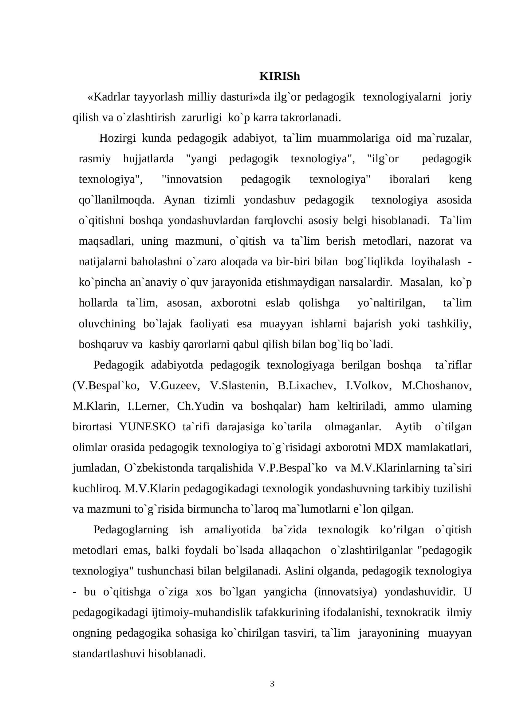 Pedagogik tizimda innovatsion texnologiyalardan foydalanish 3