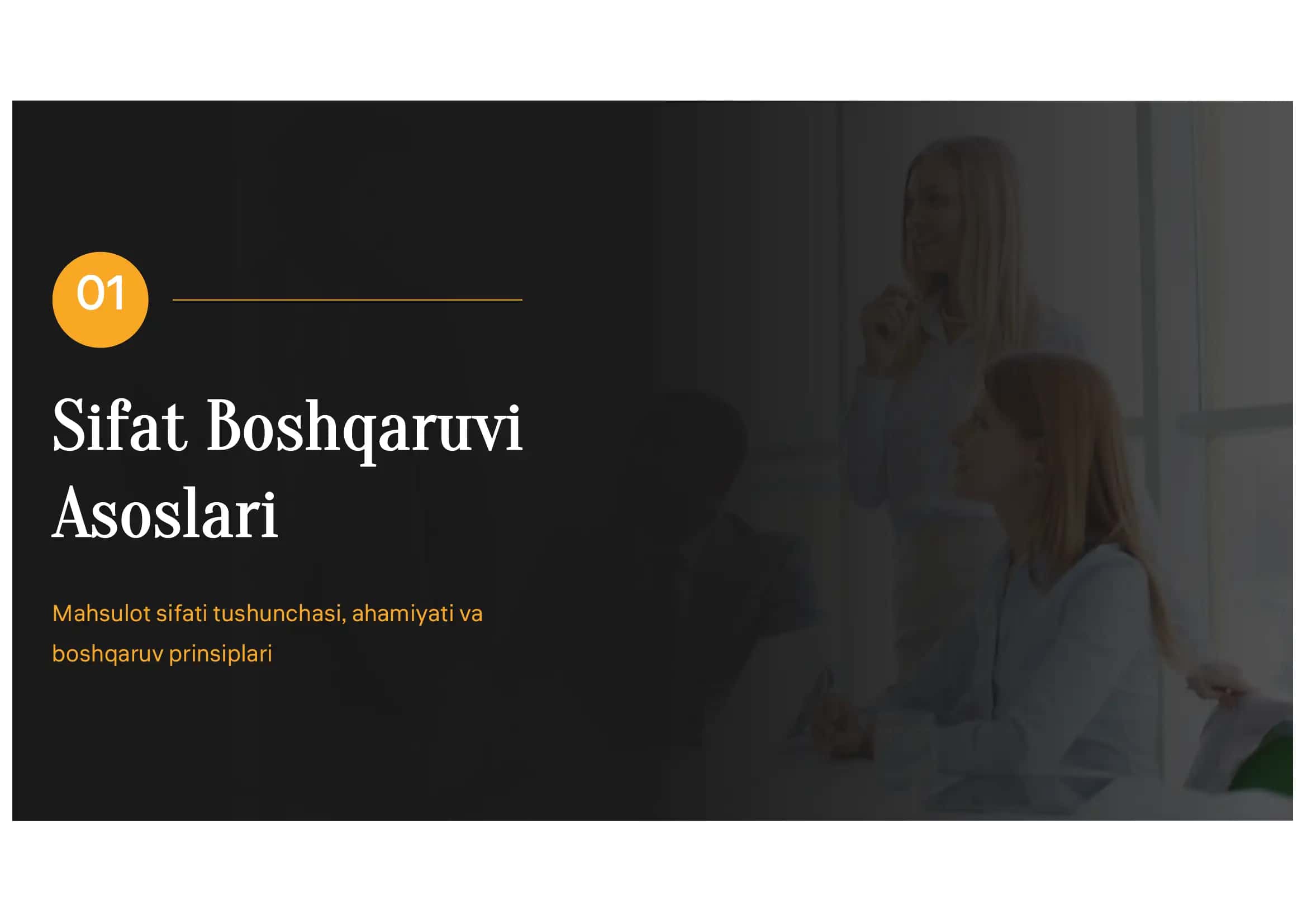Mahsulot Sifati va Sifat Boshqaruvi 3