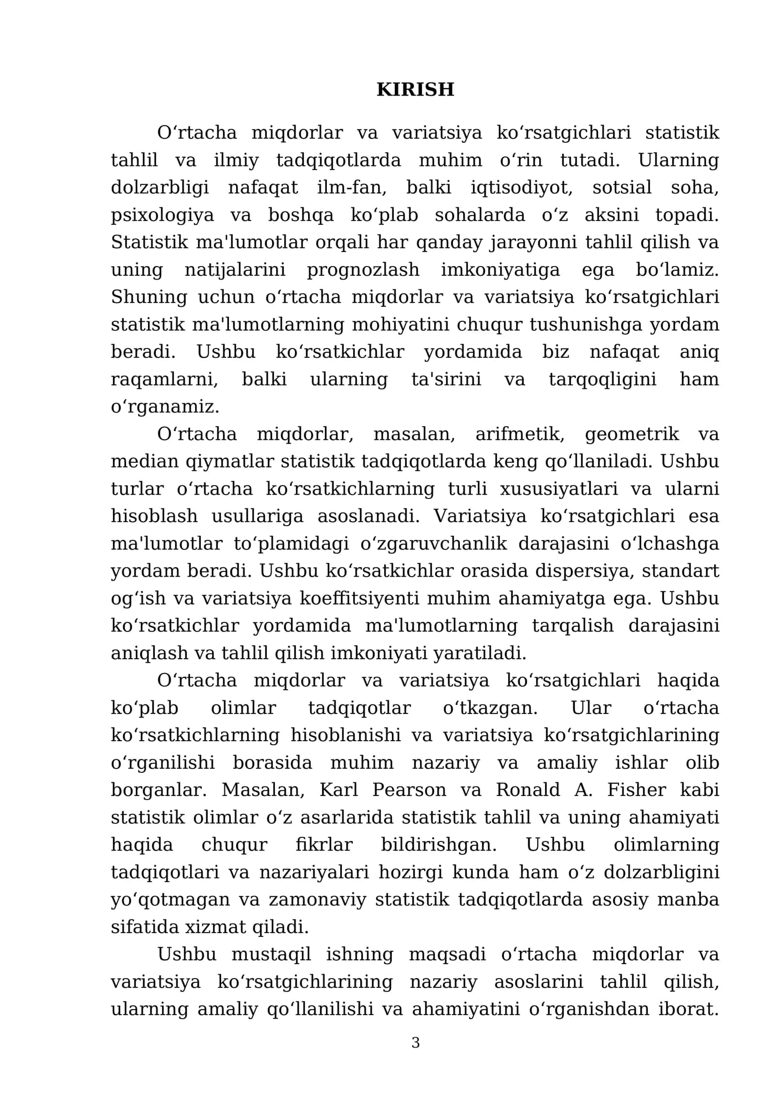 O‘rtacha miqdorlar va variatsiya ko‘rsatgichlari 3
