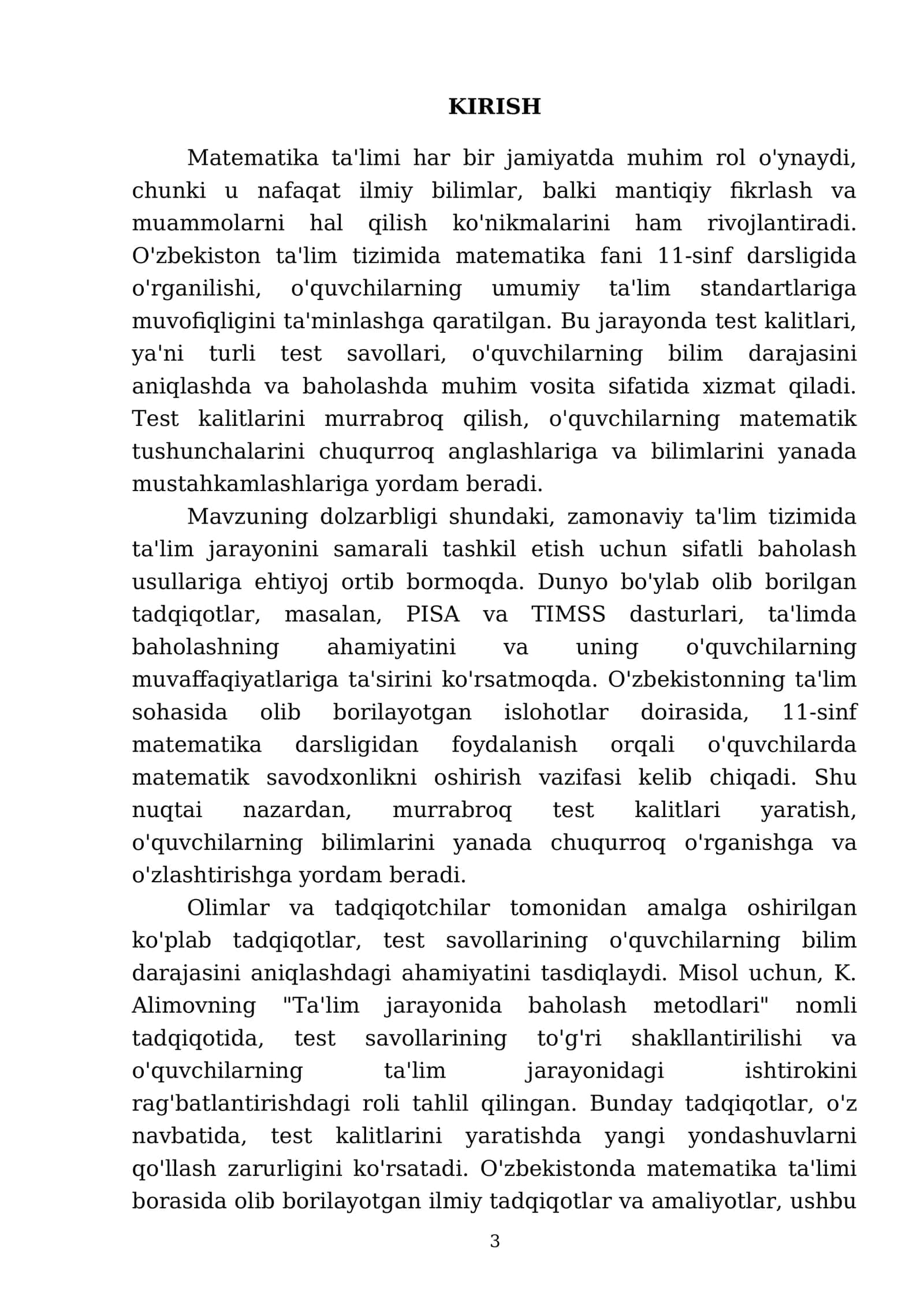 Matematika 11-sinf darligidan 25 test kalit murrabroq bo'lsin 3