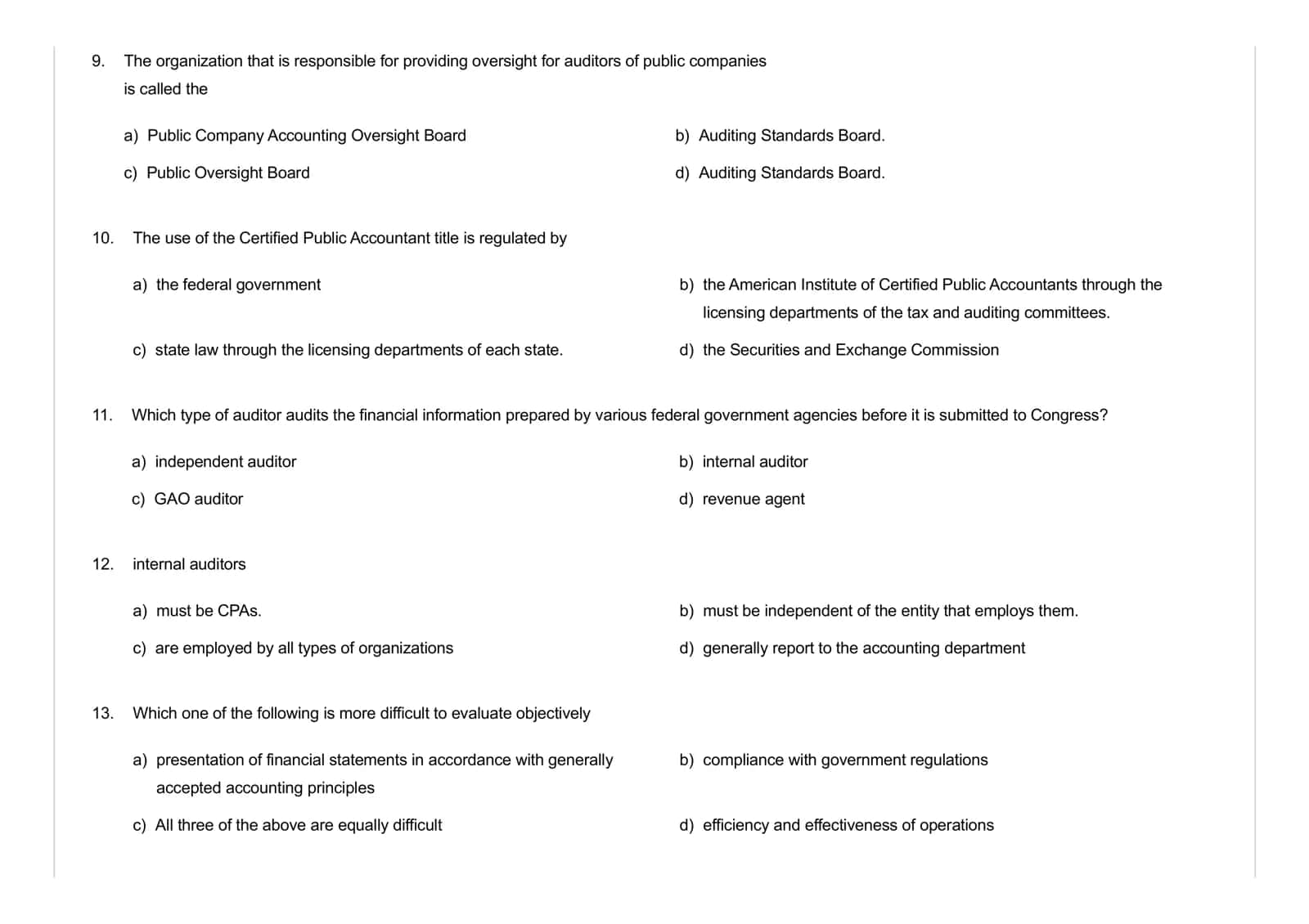 Audit fanidan 70ta test (ingliz tilida) 3