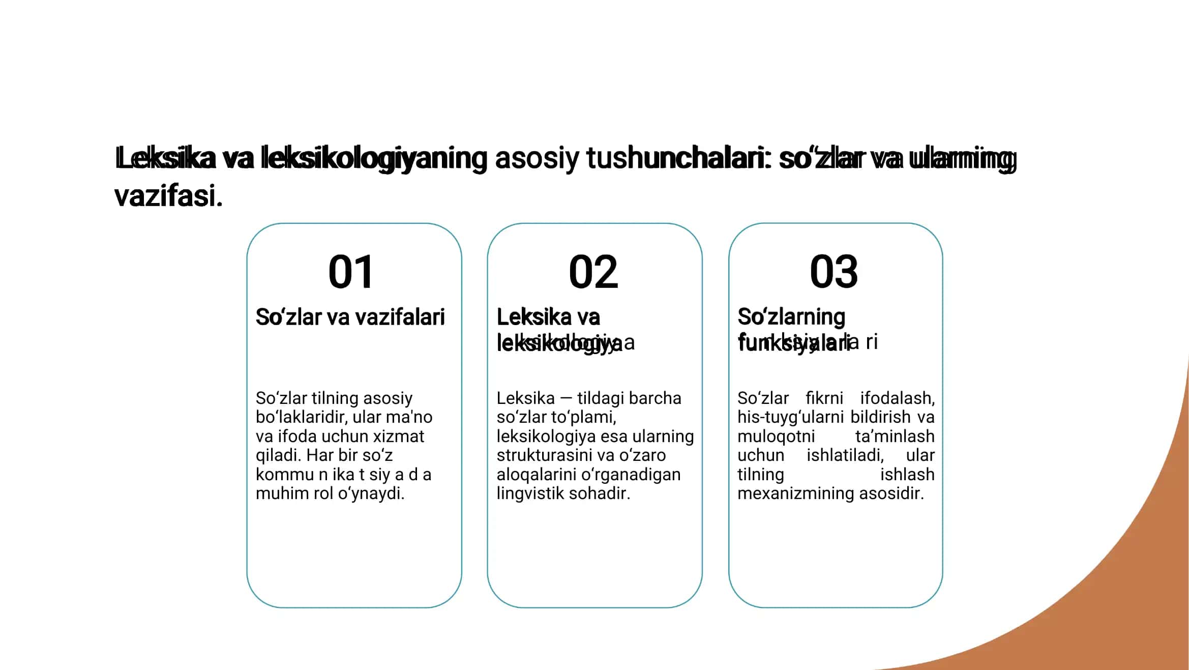 Leksika (lug'at tarkibi) va leksikologiya haqida 3