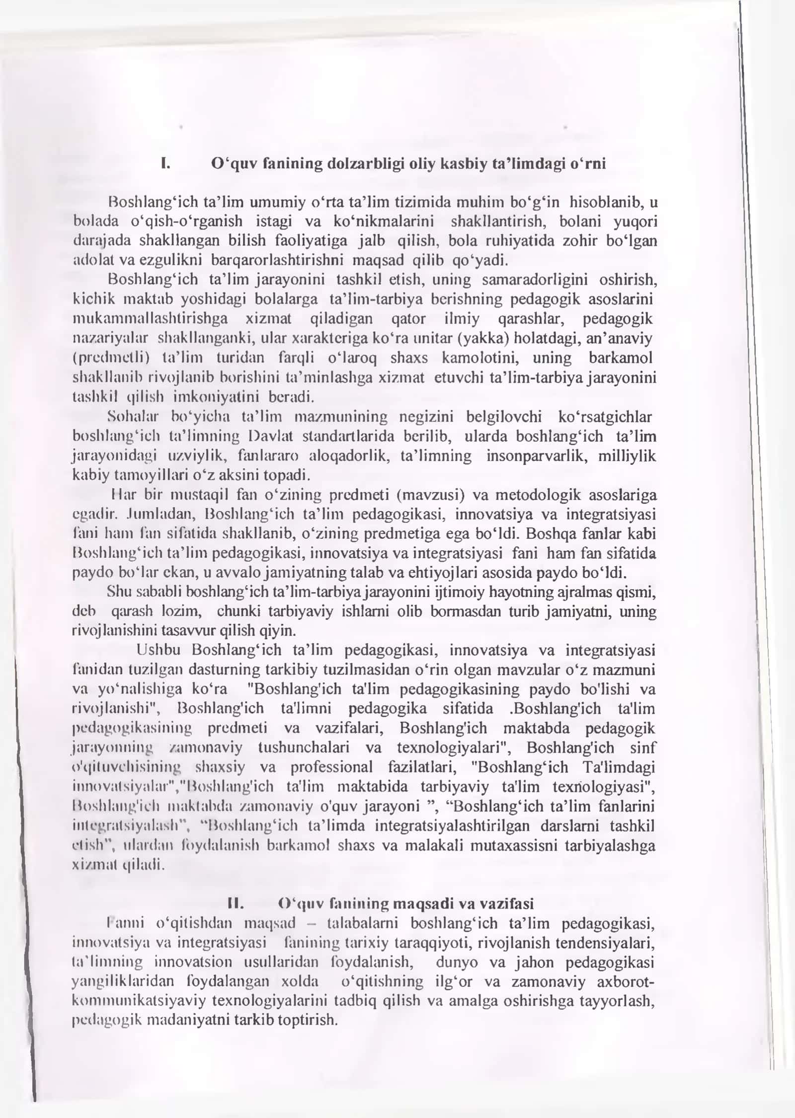 Boshlang'ich ta'lim pedagogikasi, innovatsiya va integratsiyasi 3