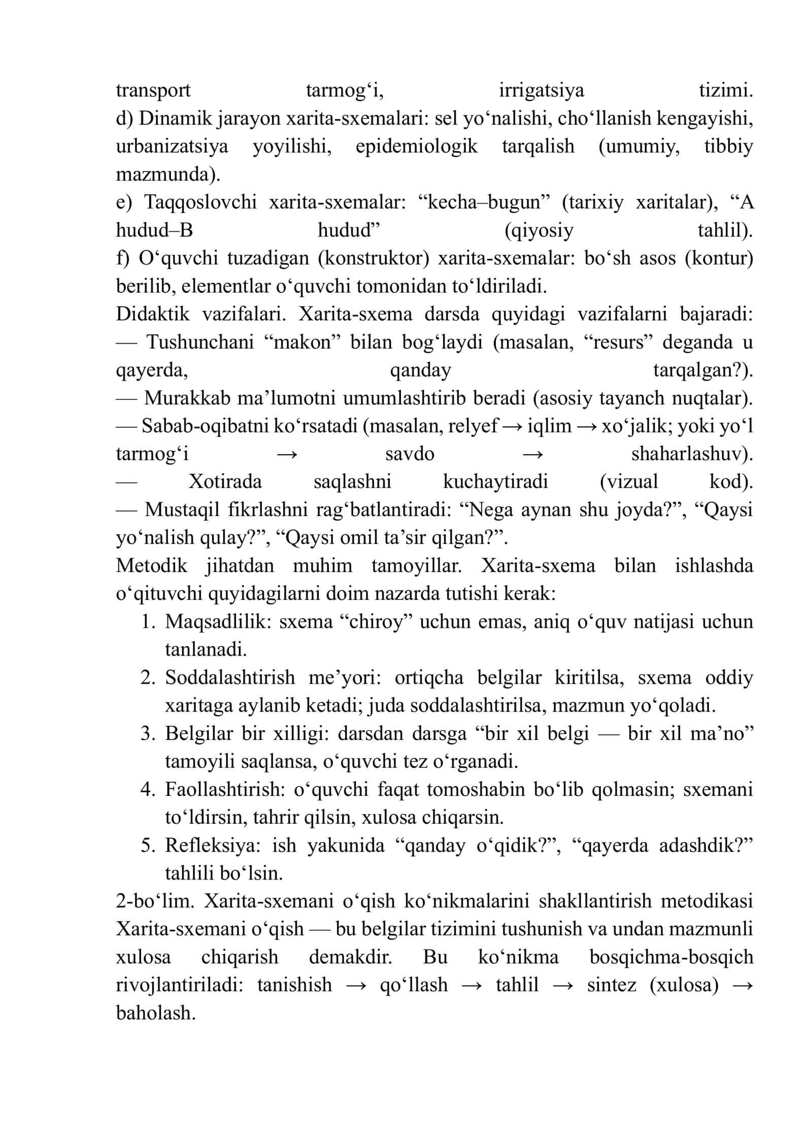 Xarita-sxemalardan foydalanish metodikasi 3