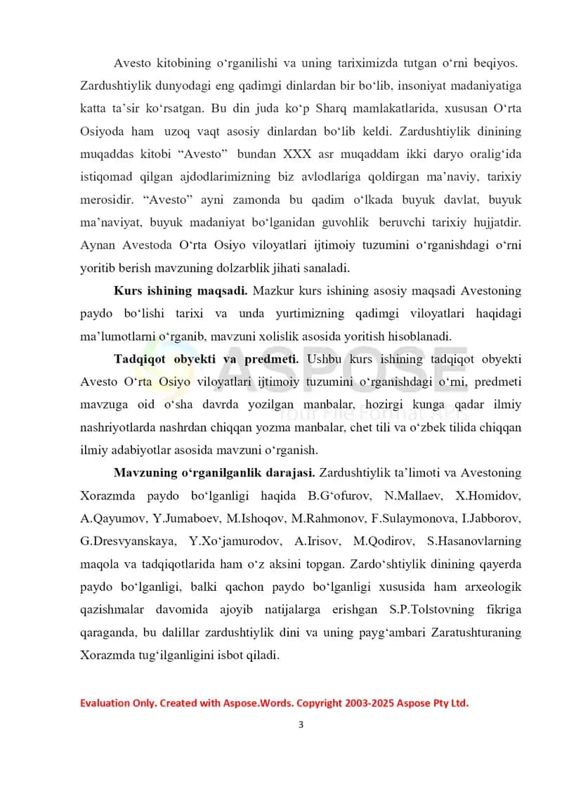 “Avesto” O’rta Osiyo viloyatlari ijtimoiy tuzumini o’rganishdagi o’rni 3
