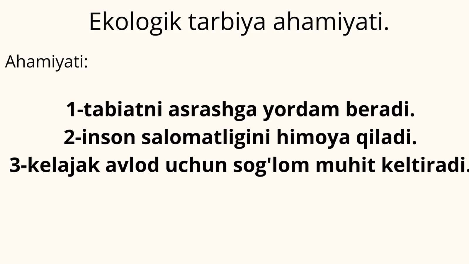 Ekologik tarbiya va global ma'suliyat 3