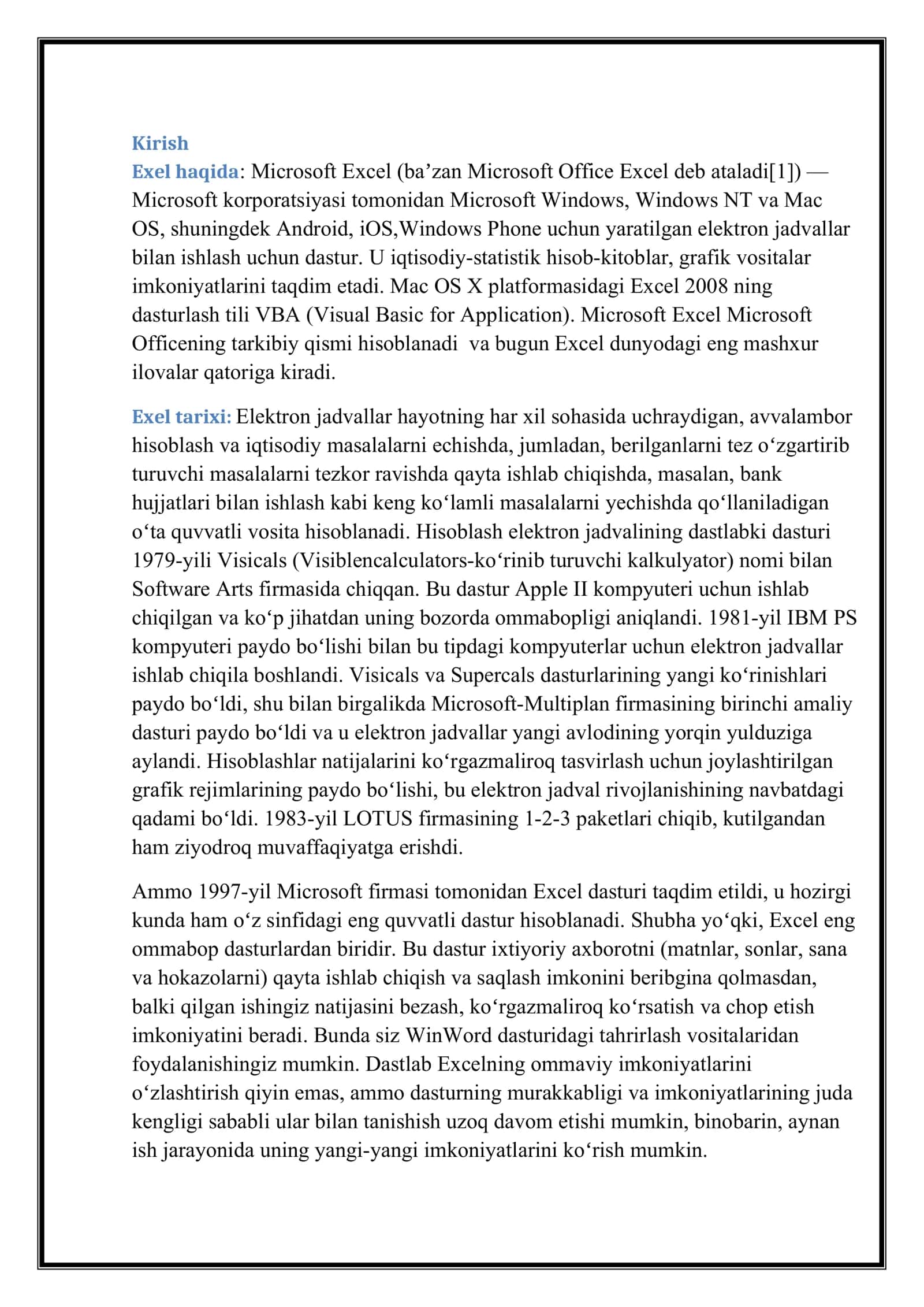 Word 2016 matn taxrirlagichining “Ссылки” menyusi bo’limlari va ularning vazifalari. MS Office dasturlar paketining har xil versiyalarini kompyuterga o’rnatish tartiblari 3