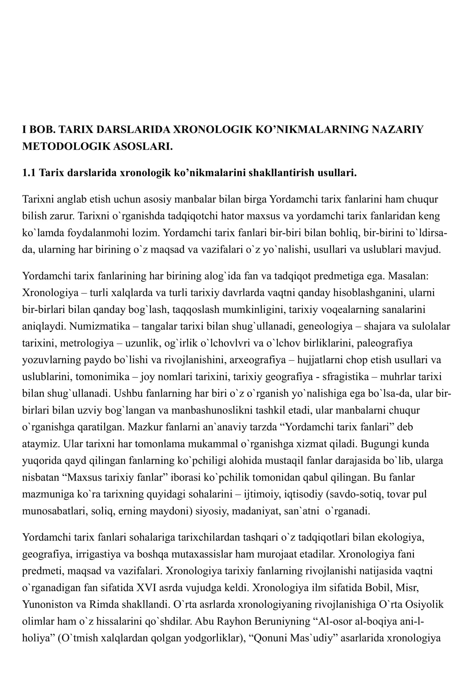 Tarix ta'limi sohasida xronologik ko'nikmalarni rivojlantirish 3