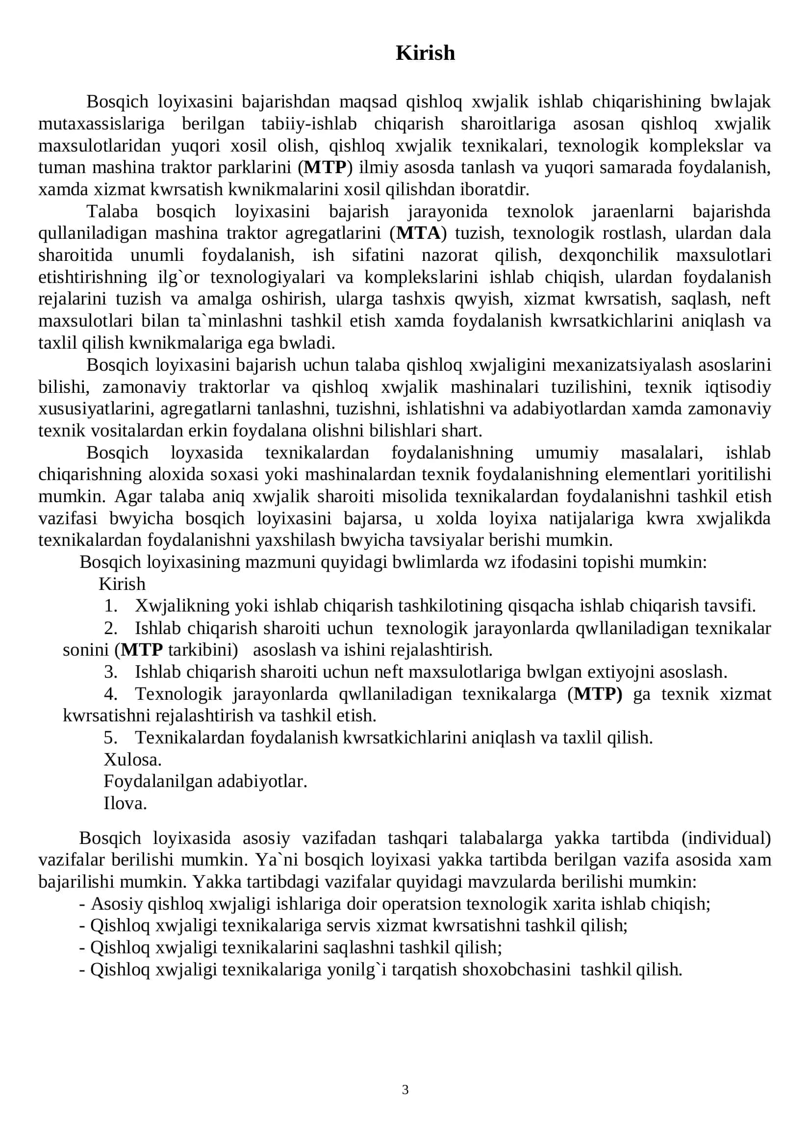 Mashina-traktor parkidan foydalanish 3