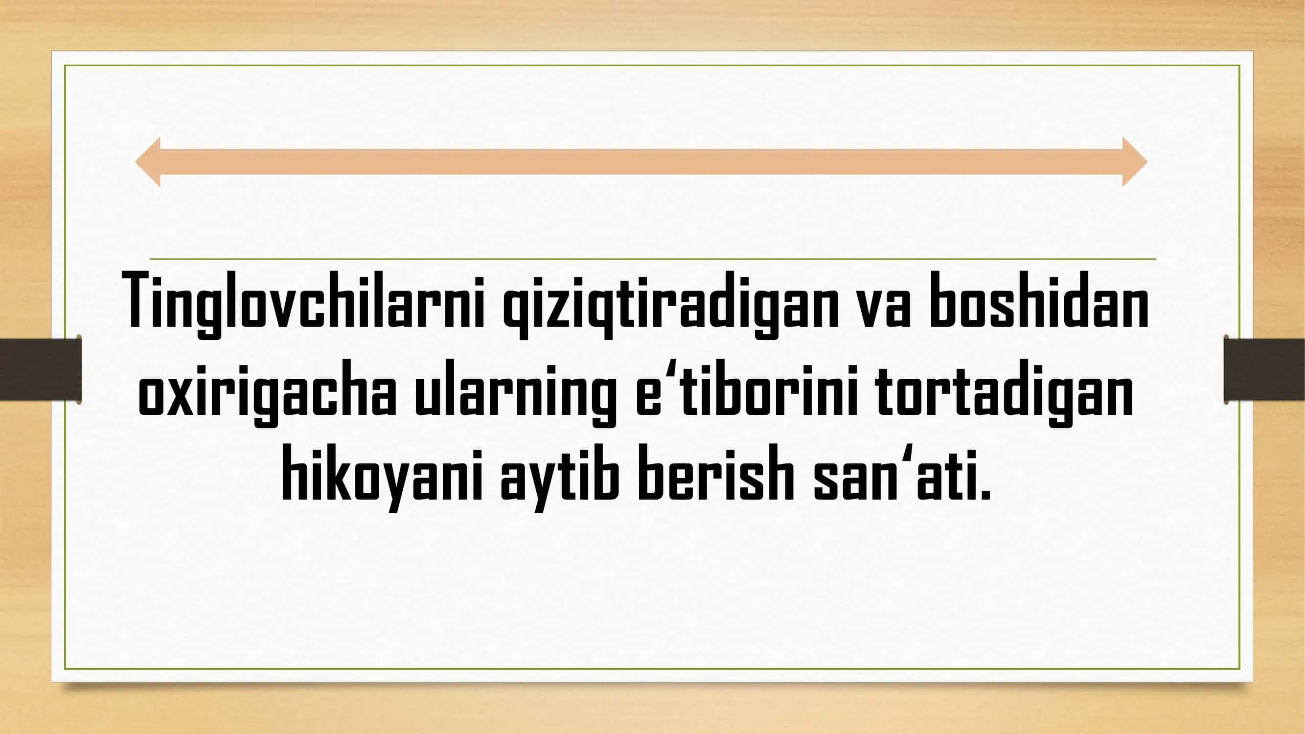 Hikoya qilish (Storytelling) 3