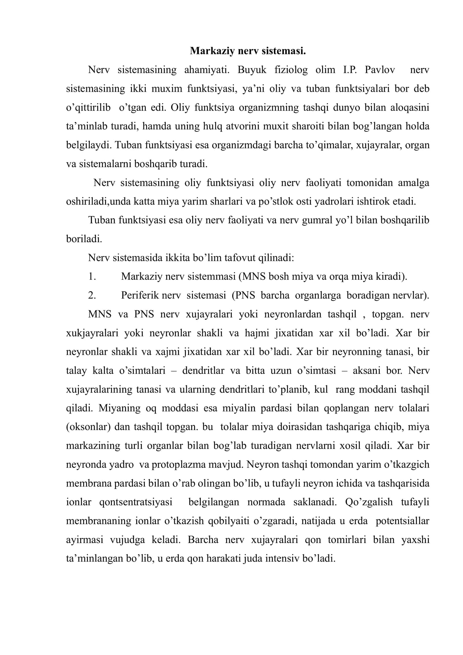 MARKAZIY NERV SISTEMASINING YOSHGA OID HUSUSIYATLARI 3