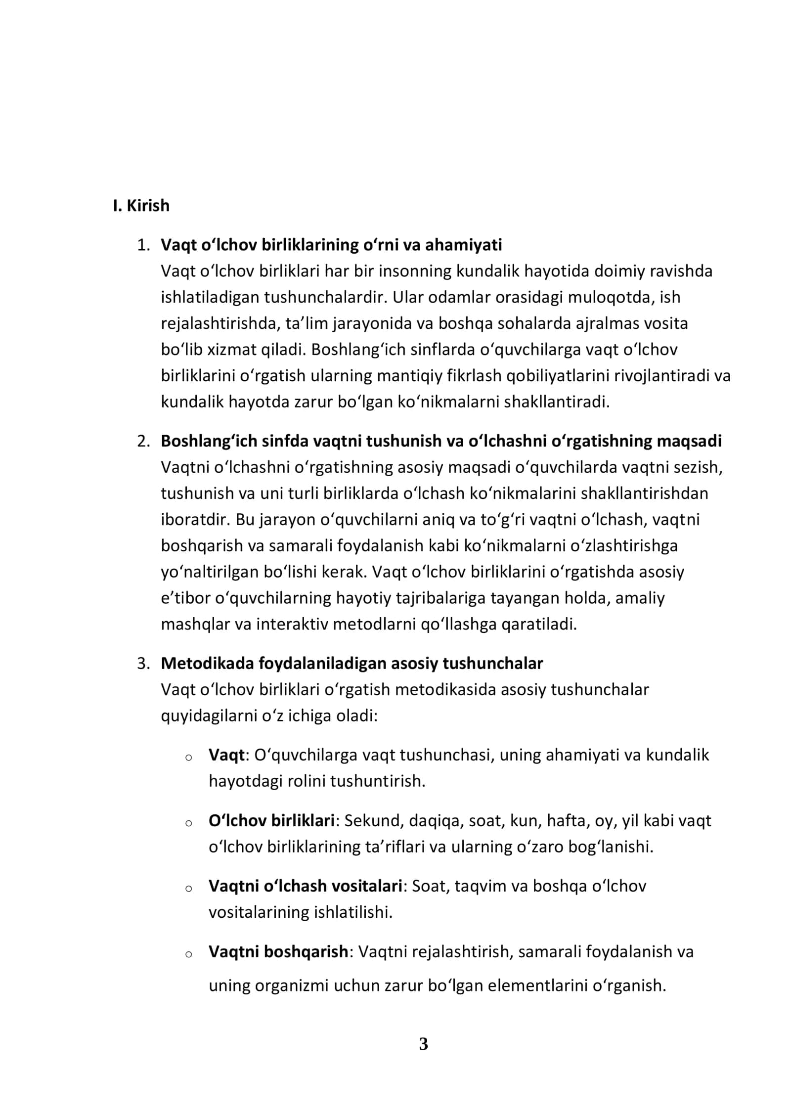 Vaqt o‘lchov birliklari tushunchasiga kirish 3