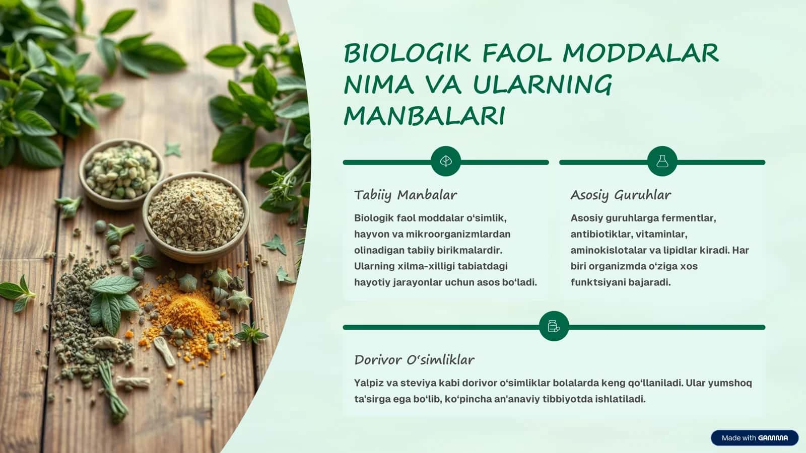 BIOLOGIK FAOL VA DORIVOR MADDALARNING BOLA ORGANIZMIGA TAʼSIRI 3