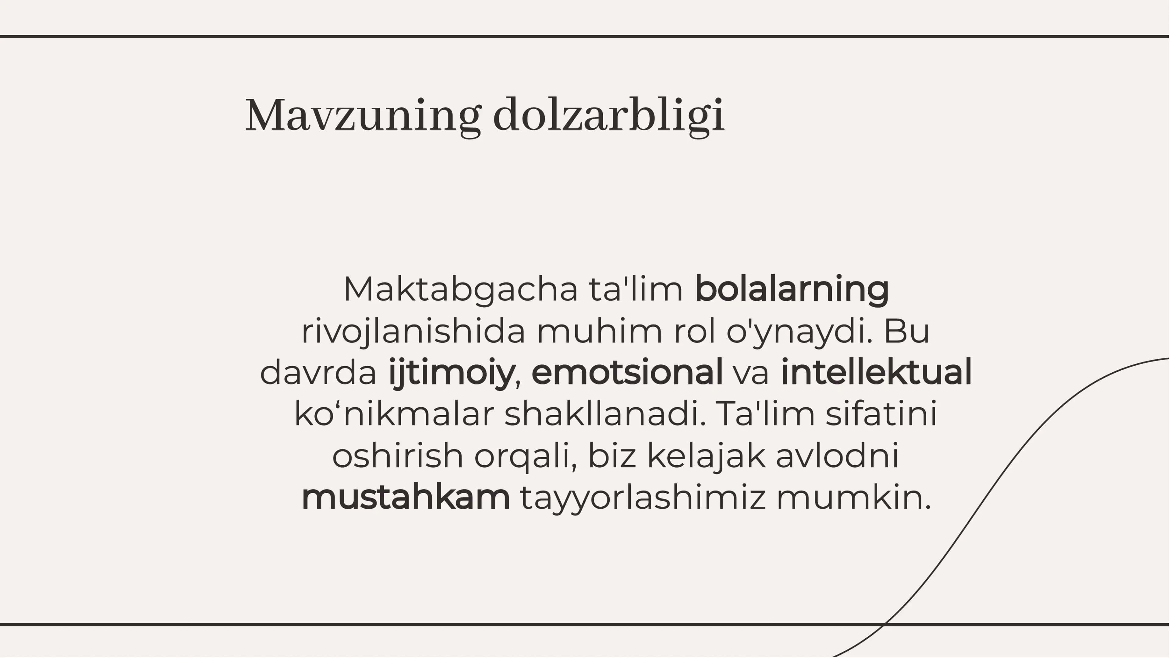 Maktabgacha ta'lim sifatini baholash  mexanizimini xalqaro dasturlar talablari asosida takomillashtirish 3